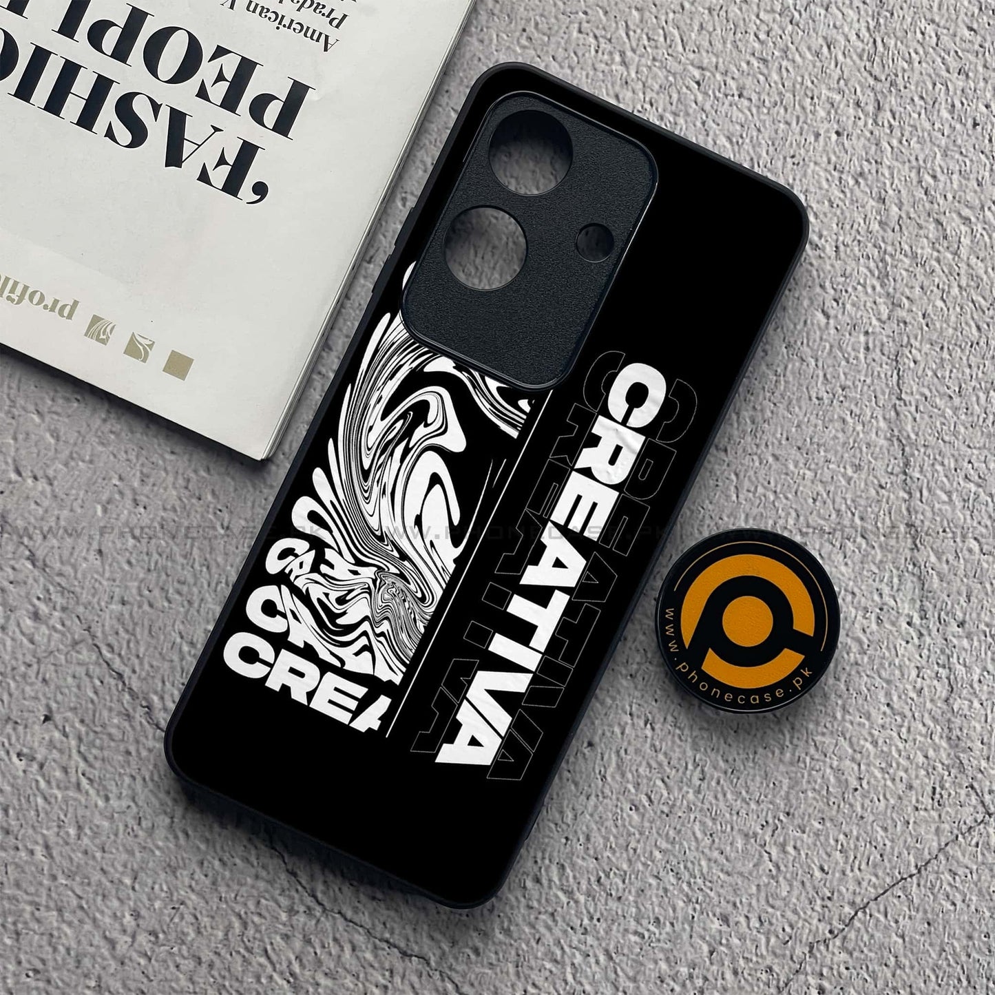 Realme Note 60x - Creative - Premium Metal Printed soft Bumper shock Proof Case CS-38717