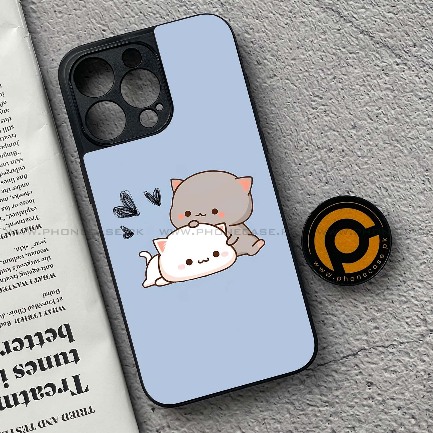 iPhone 15 Pro Max - Cute BuBu DuDu Design 3 - Premium Metal Printed soft Bumper shock Proof Case CS-37999