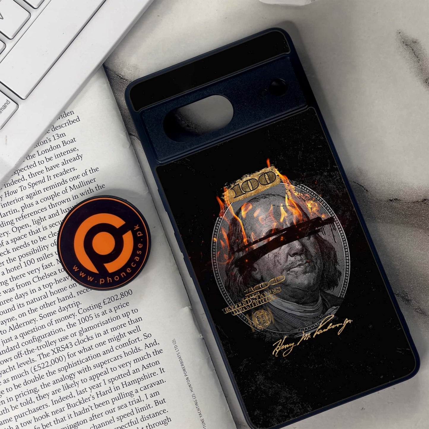 Google Pixel 7 - Dollar Design 10 - Premium Metal Printed soft Bumper Shock Proof Case CS-38222