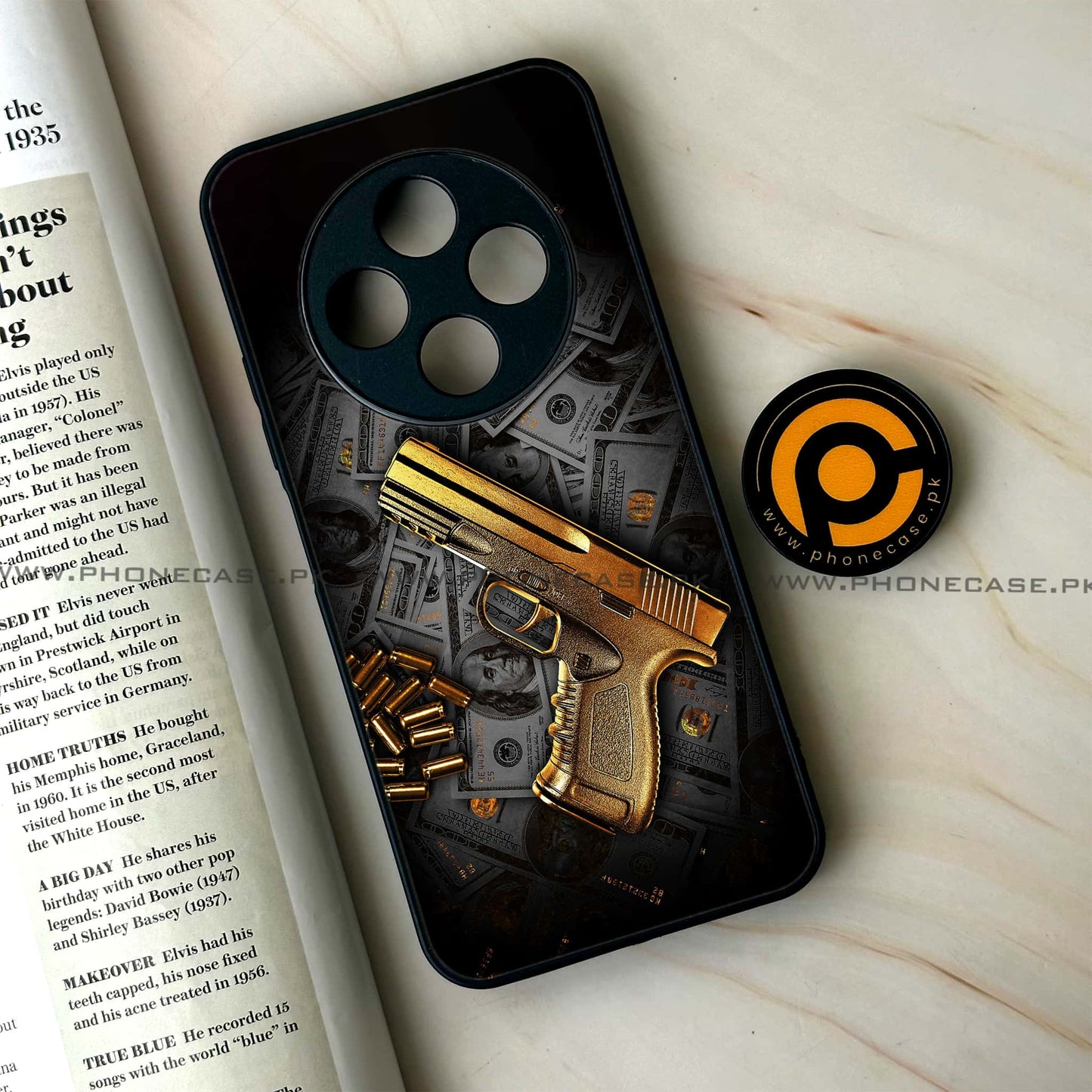 Tecno Spark 30C - Dollar Design 7 - Premium Printed Glass soft Bumper shock Proof Case CS-37600 CS-39007