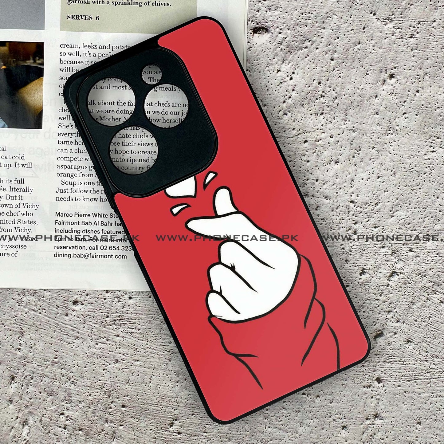 Infinix Hot 40 Pro - Finger Heart BTS - Premium Metal Printed soft Bumper shock Proof Case CS-38398