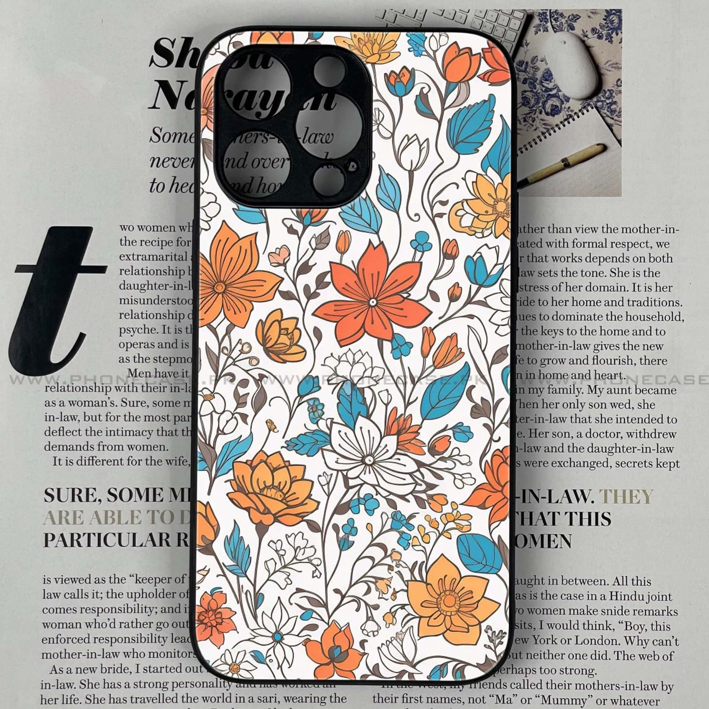 iPhone 12 Pro Max - Floral Series Design 9 - Premium Metal Printed soft Bumper shock Proof Case CS-38423