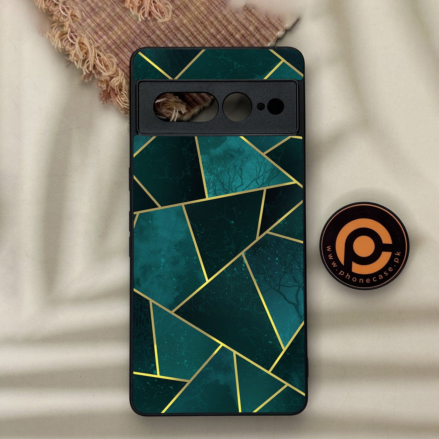 Google Pixel 7 Pro - Geometric Marble Series - Premium Metal Printed soft Bumper Shock Proof Case