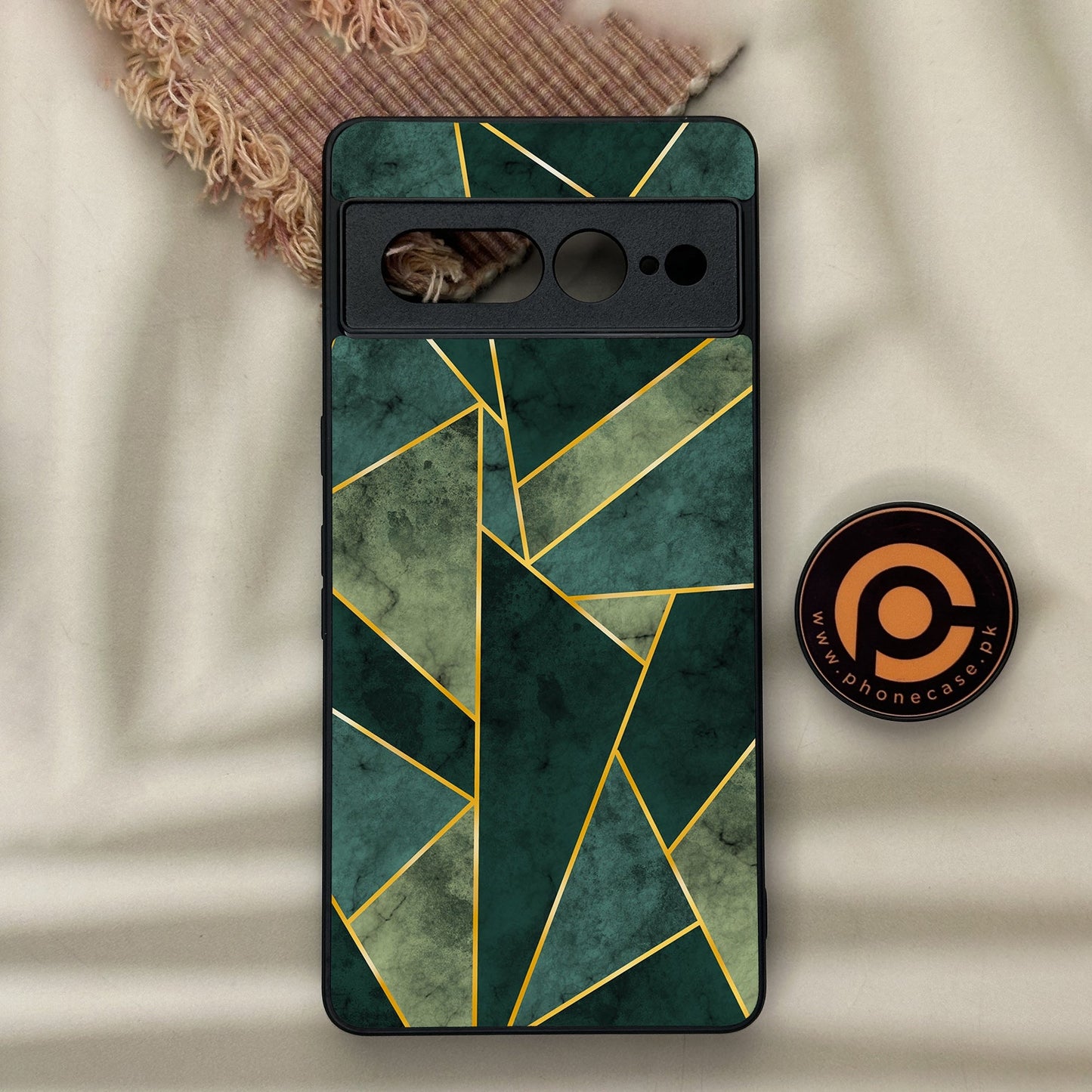 Google Pixel 7 Pro - Geometric Marble Series - Premium Metal Printed soft Bumper Shock Proof Case