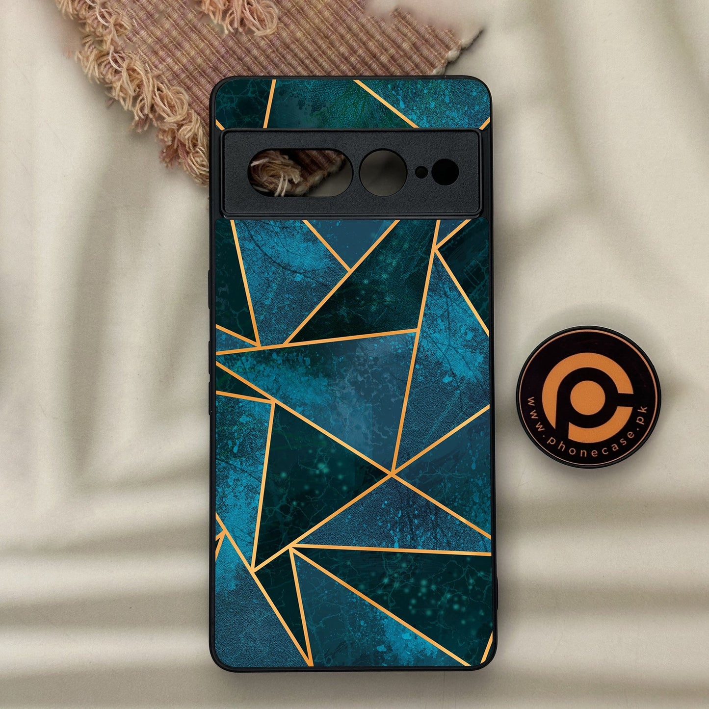 Google Pixel 7 Pro - Geometric Marble Series - Premium Metal Printed soft Bumper Shock Proof Case
