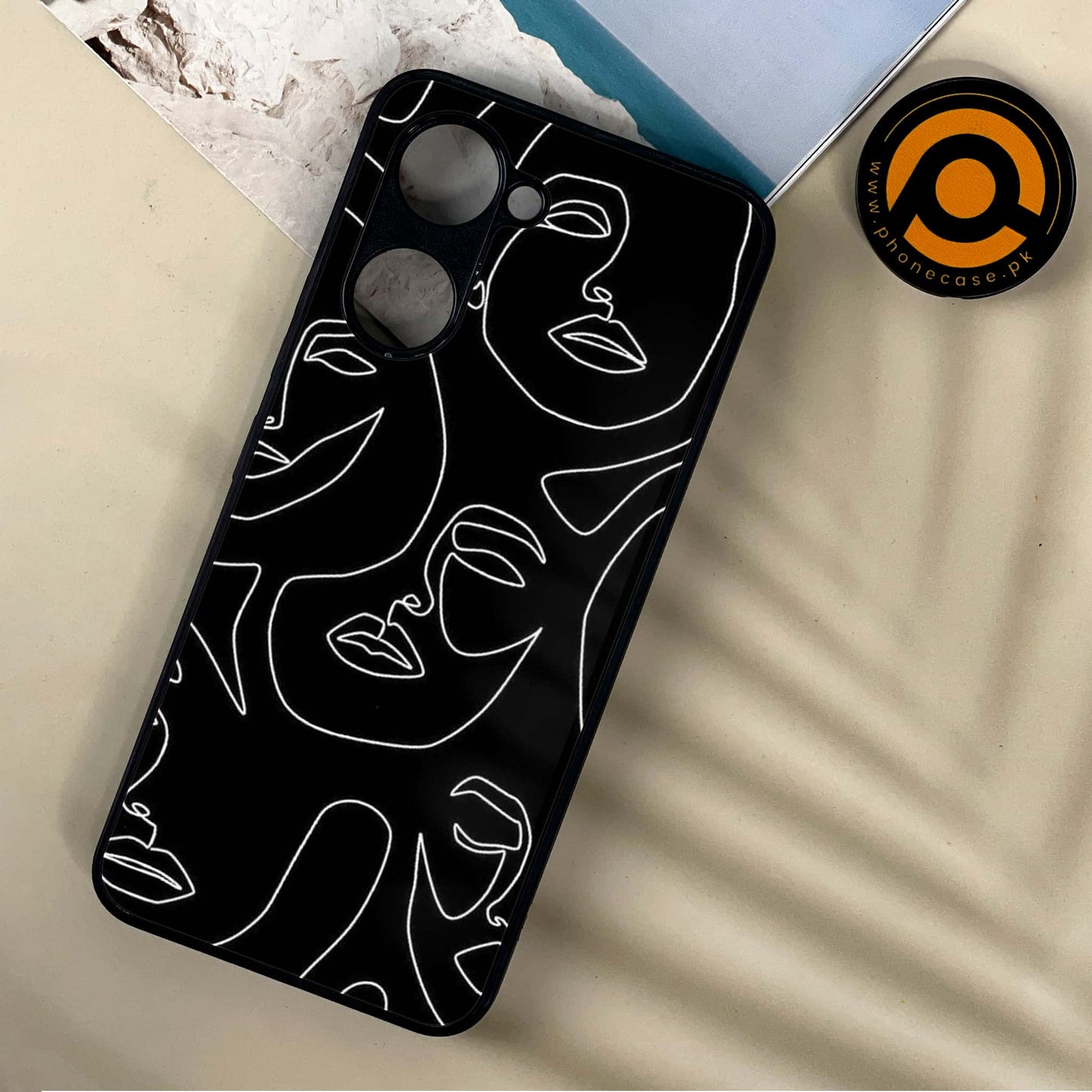 Vivo Y03 / Y18 / Y03T - Girls Line Art Design 2 - Premium Printed Metal soft Bumper shock Proof Case CS-38531