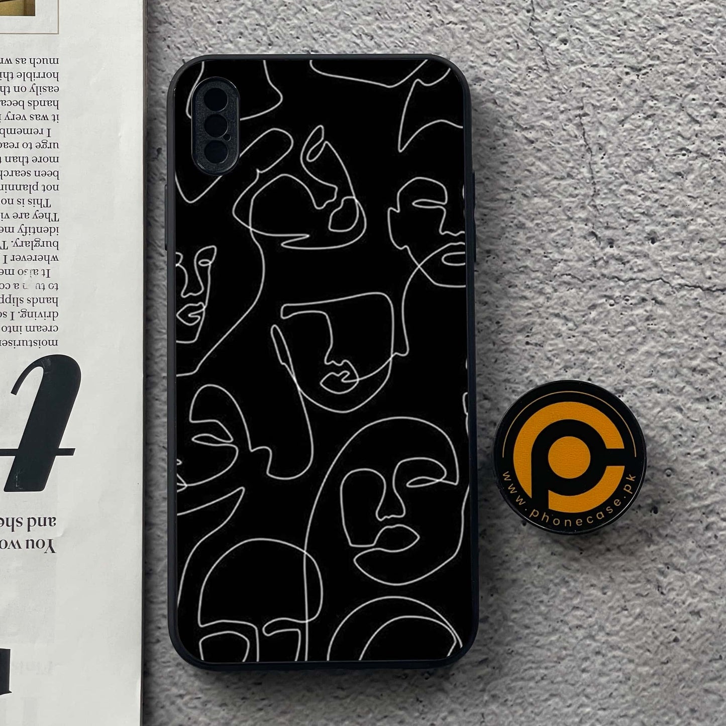 iPhone XS Max - Girls Line Design 4 - Premium Metal Printed soft Bumper shock Proof Case CS-38626