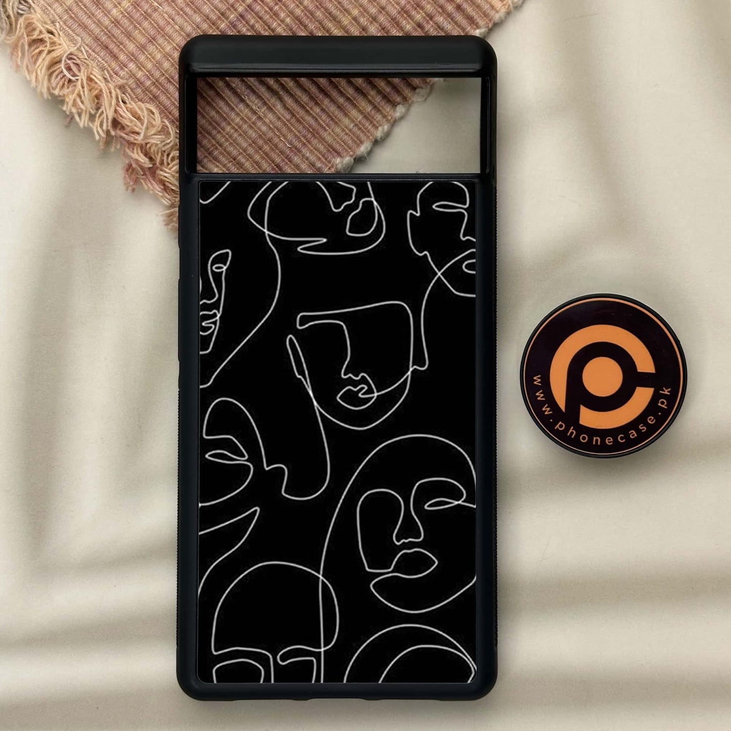 Google Pixel 6 - Girls Line Art Design 4 - Premium Metal Printed soft Bumper Shock Proof Case CS-37493