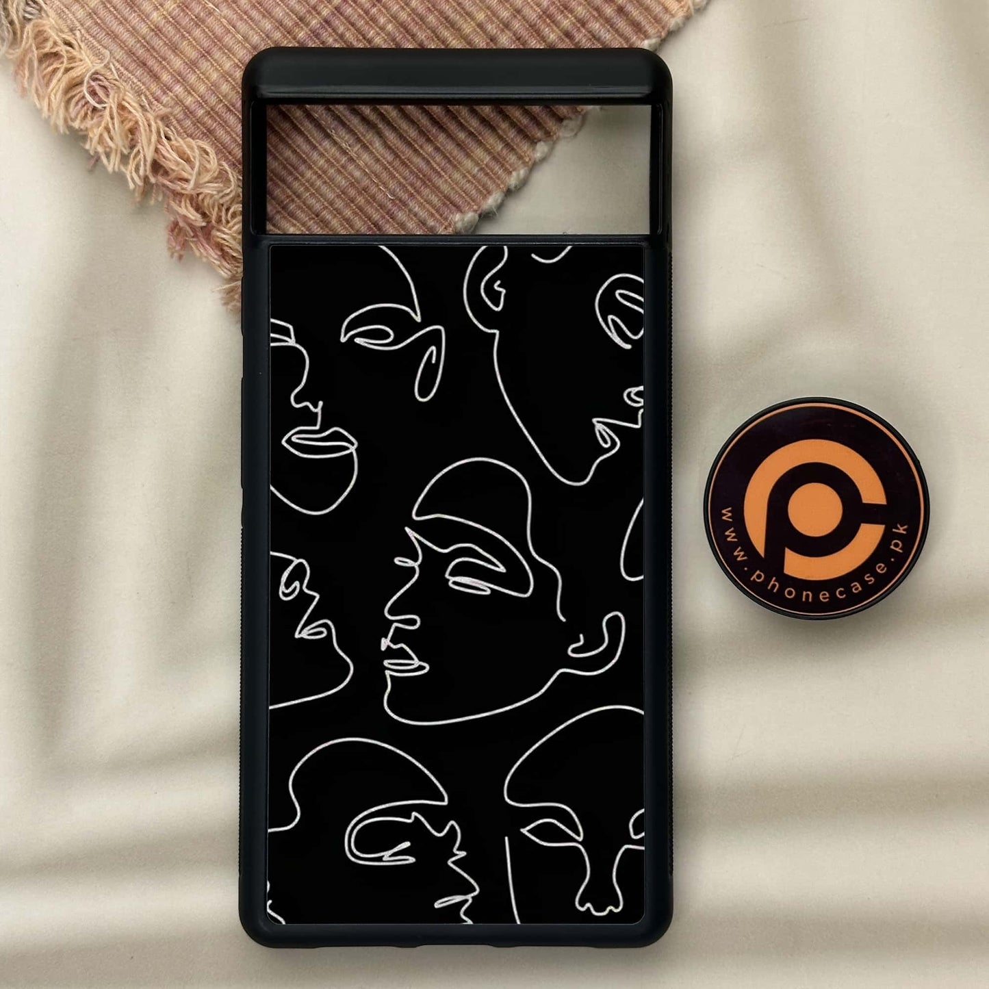 Google Pixel 6 - Girls Line Art Design 9 - Premium Metal Printed soft Bumper Shock Proof Case CS-37293