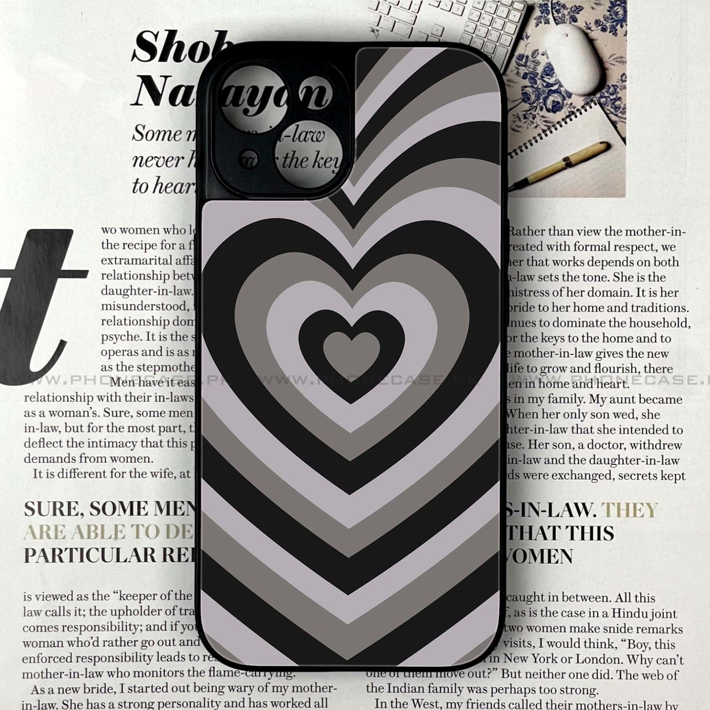 iPhone 15 - Heart Beat Design 1 - Premium Metal Printed soft Bumper shock Proof Case CS-38693