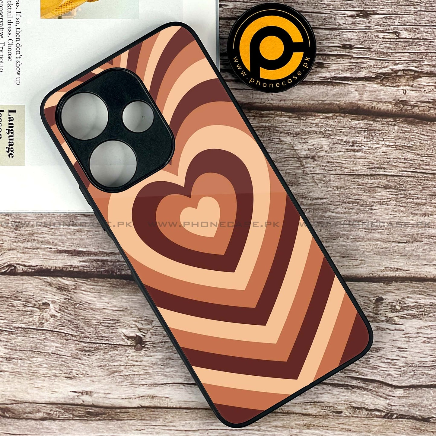 Xiaomi Redmi 13 - Heart Beat Design 2 - Premium Printed Glass soft Bumper shock Proof Case CS-37732