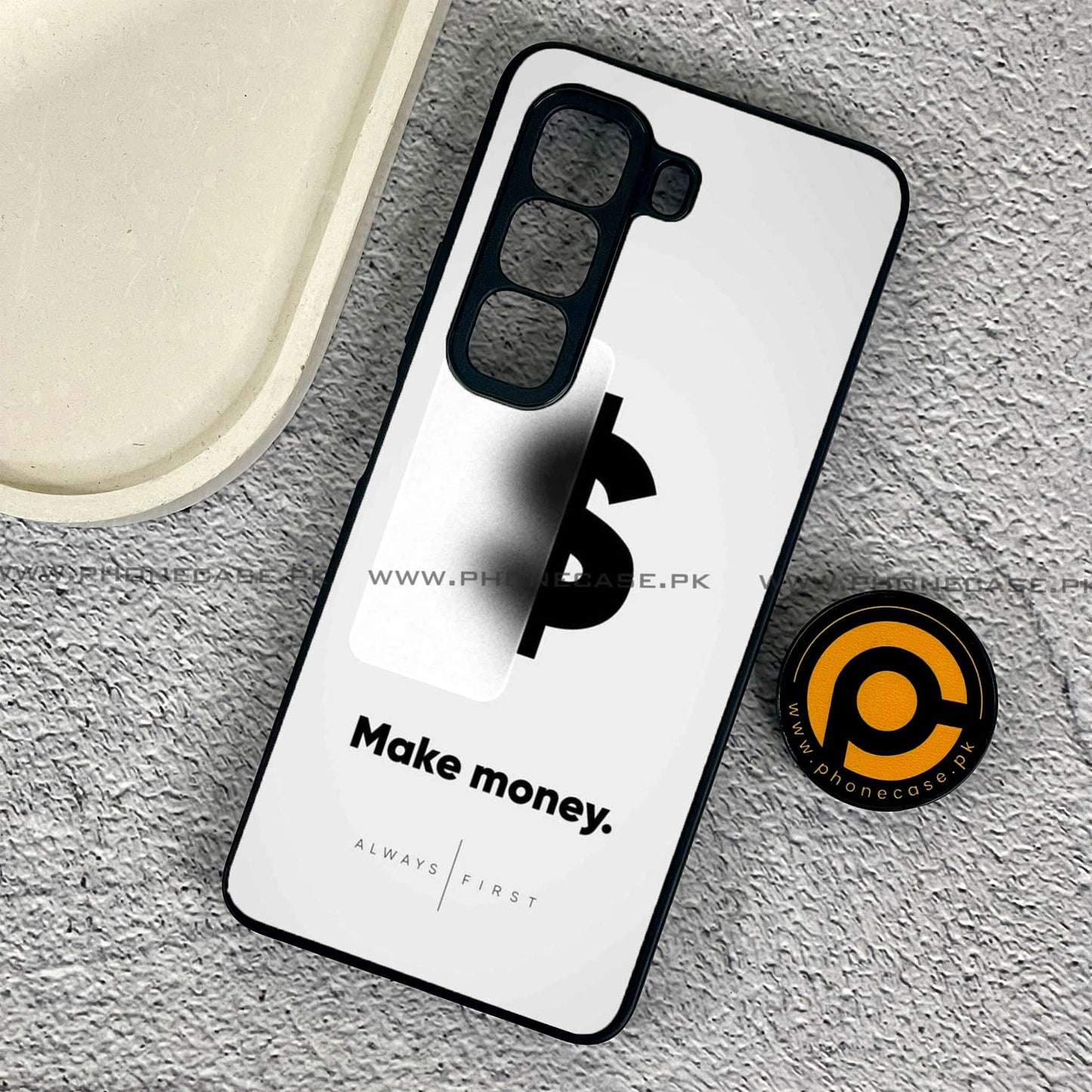 Infinix Hot 50 Pro - Dollar Design 9 - Premium Metal Printed soft Bumper shock Proof Case CS-38383