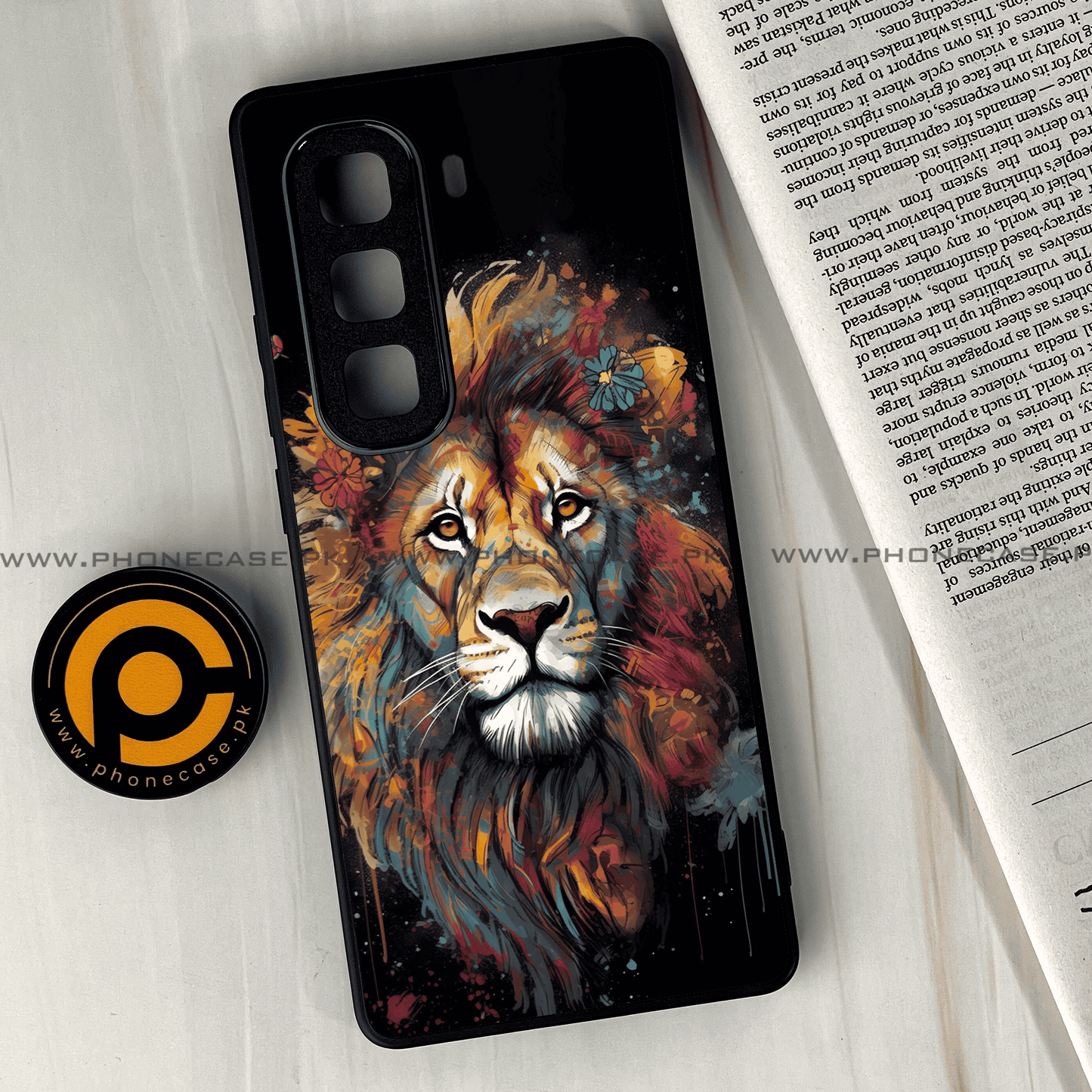 Infinix Hot 50 Pro Plus - Tiger 2.0 Design 10 - Premium Metal Printed soft Bumper shock Proof Case CS-32426
