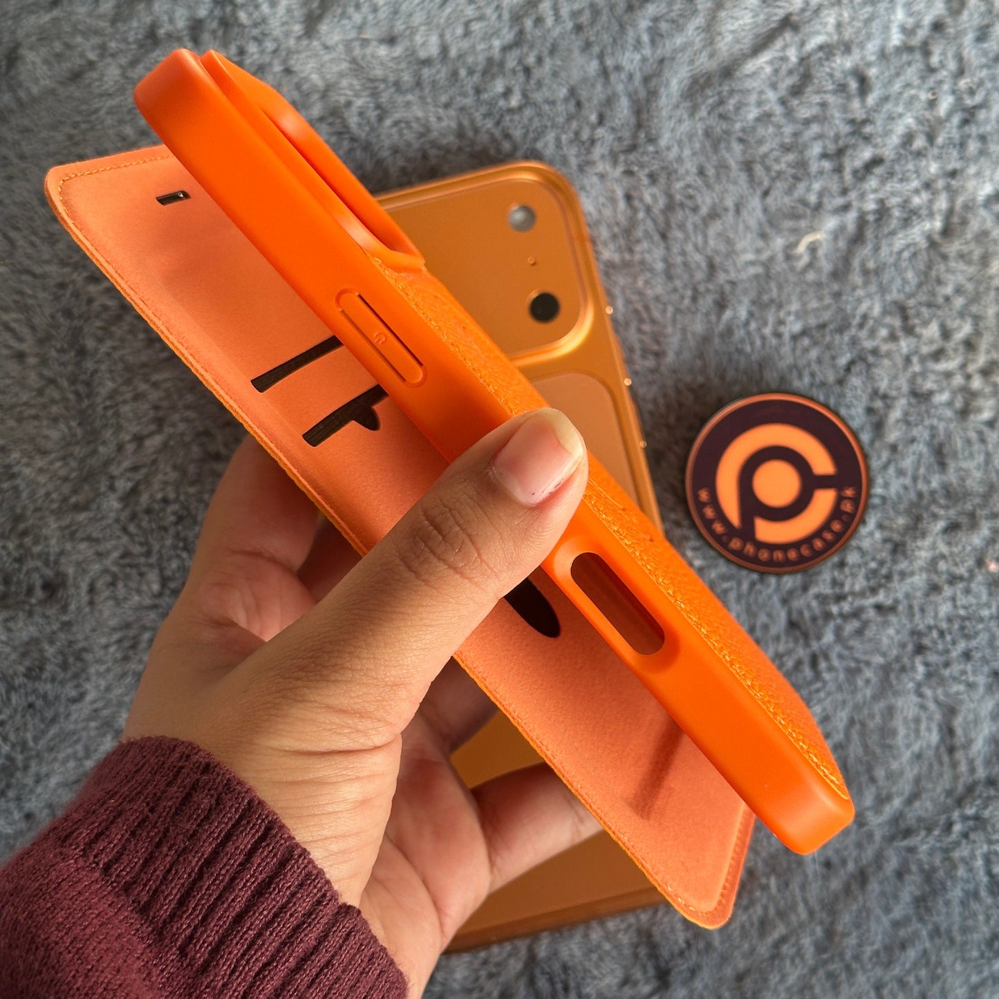 iPhone 17 Pro - Premium Flip Wallet Leather Mobile Cover with Card Slots & Wireless Charging Support