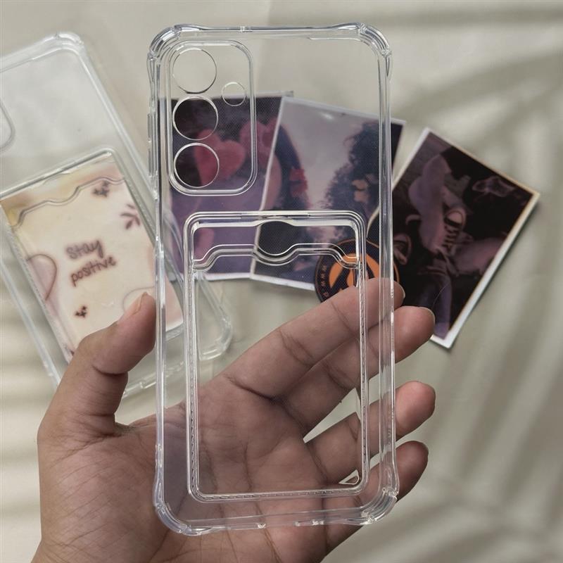 Samsung Galaxy A16 - Wallet Card Holder Transparent Slot ShockProof Case