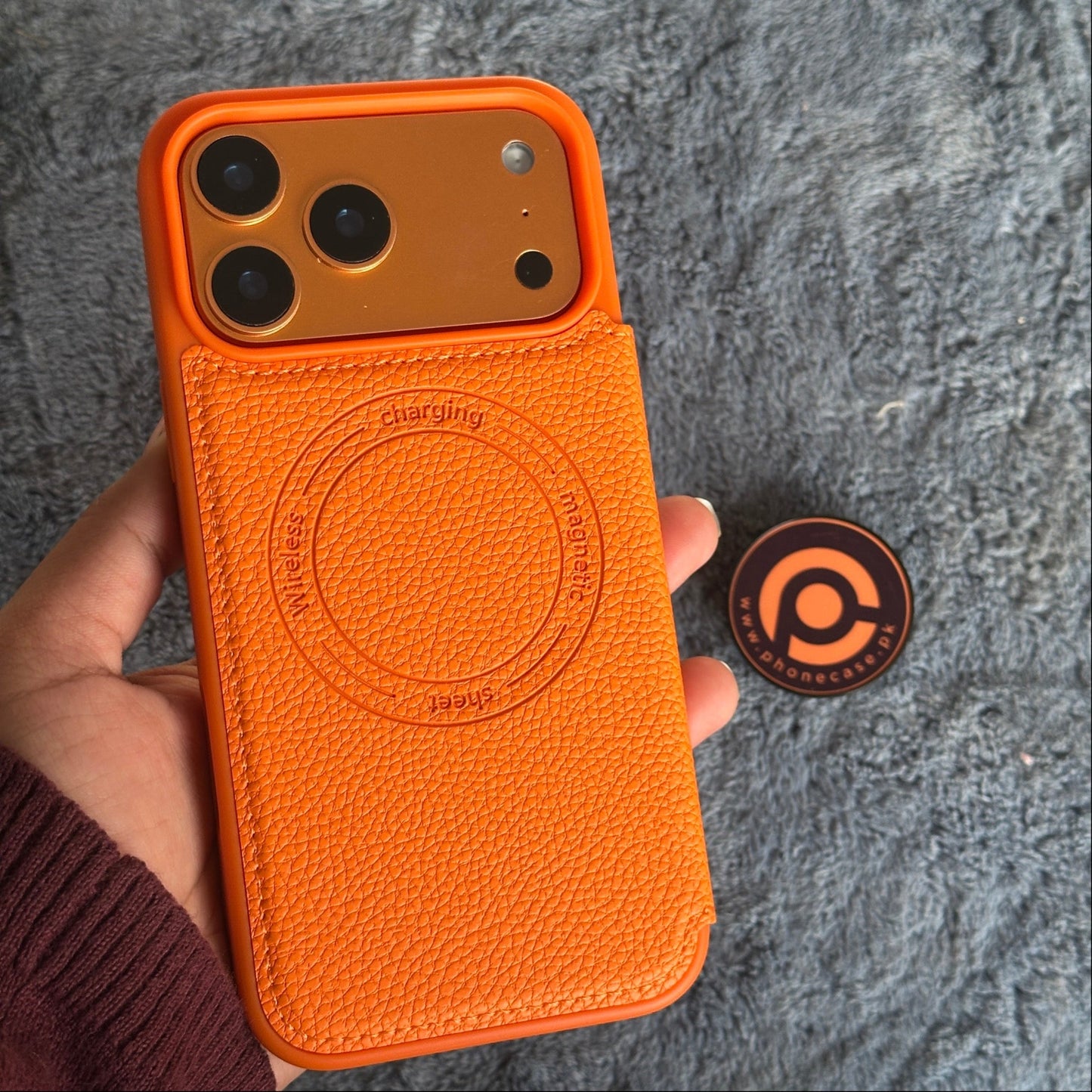 iPhone 17 Pro - Premium Flip Wallet Leather Mobile Cover with Card Slots & Wireless Charging Support