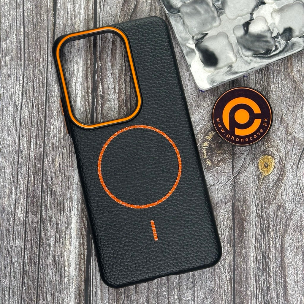 Vivo Y29 4G - Branded Leather Texture MagSafe Compatible Anti-Slip Soft Case