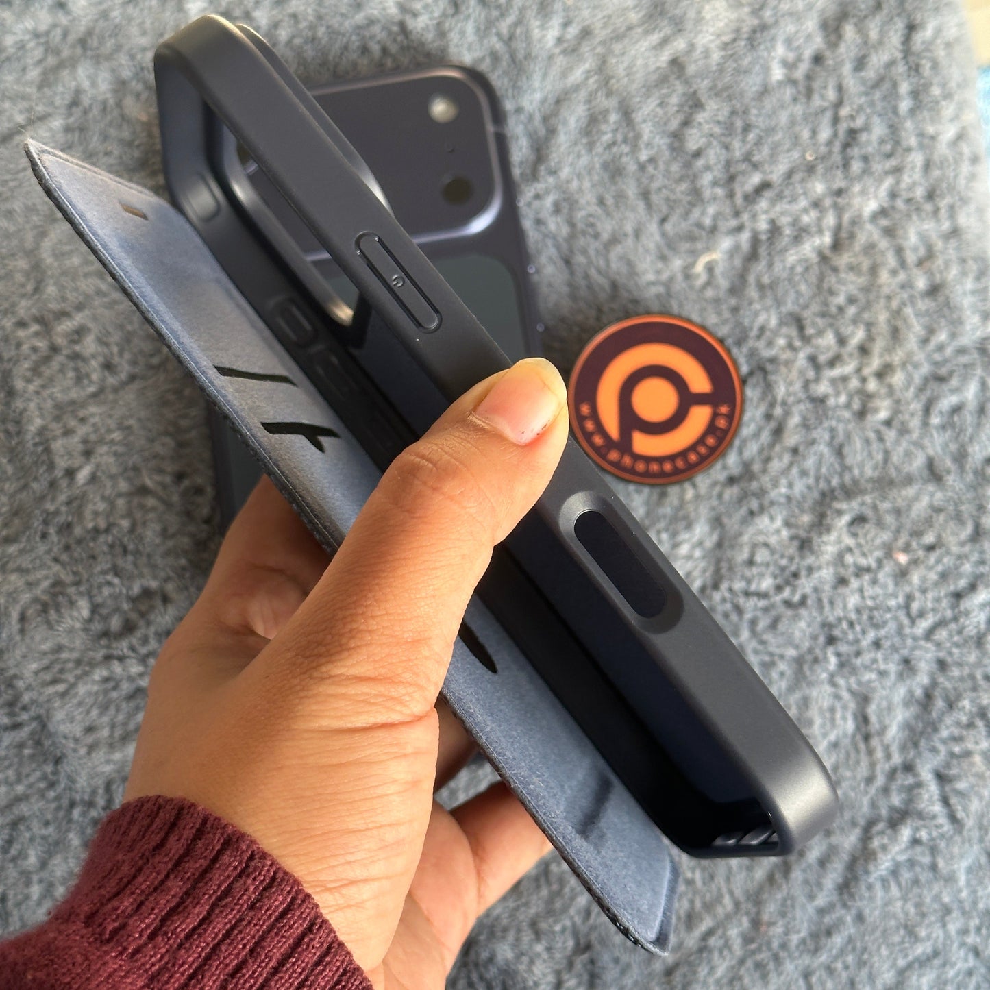 iPhone 17 Pro - Premium Flip Wallet Leather Mobile Cover with Card Slots & Wireless Charging Support