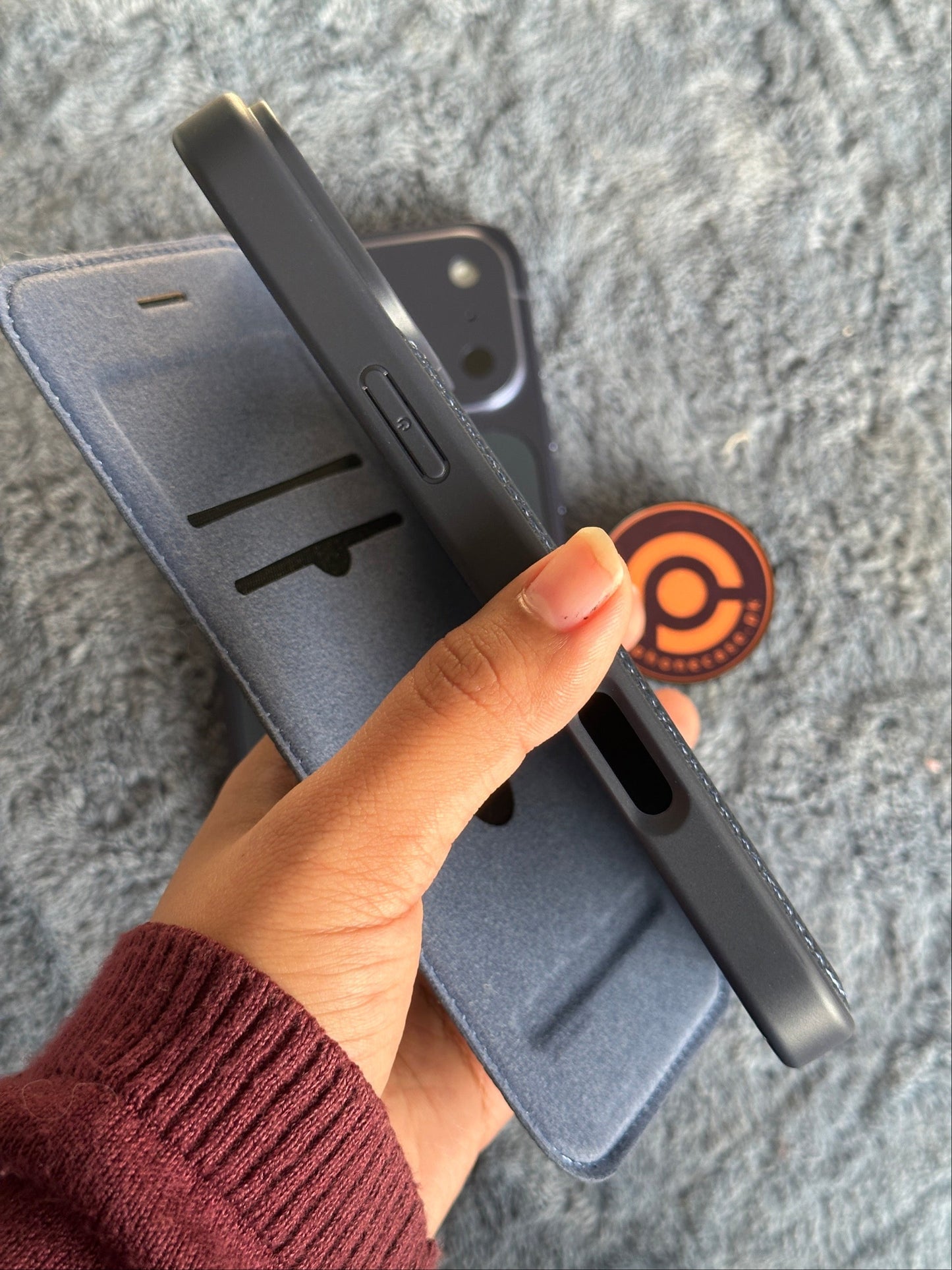 iPhone 17 Pro - Premium Flip Wallet Leather Mobile Cover with Card Slots & Wireless Charging Support