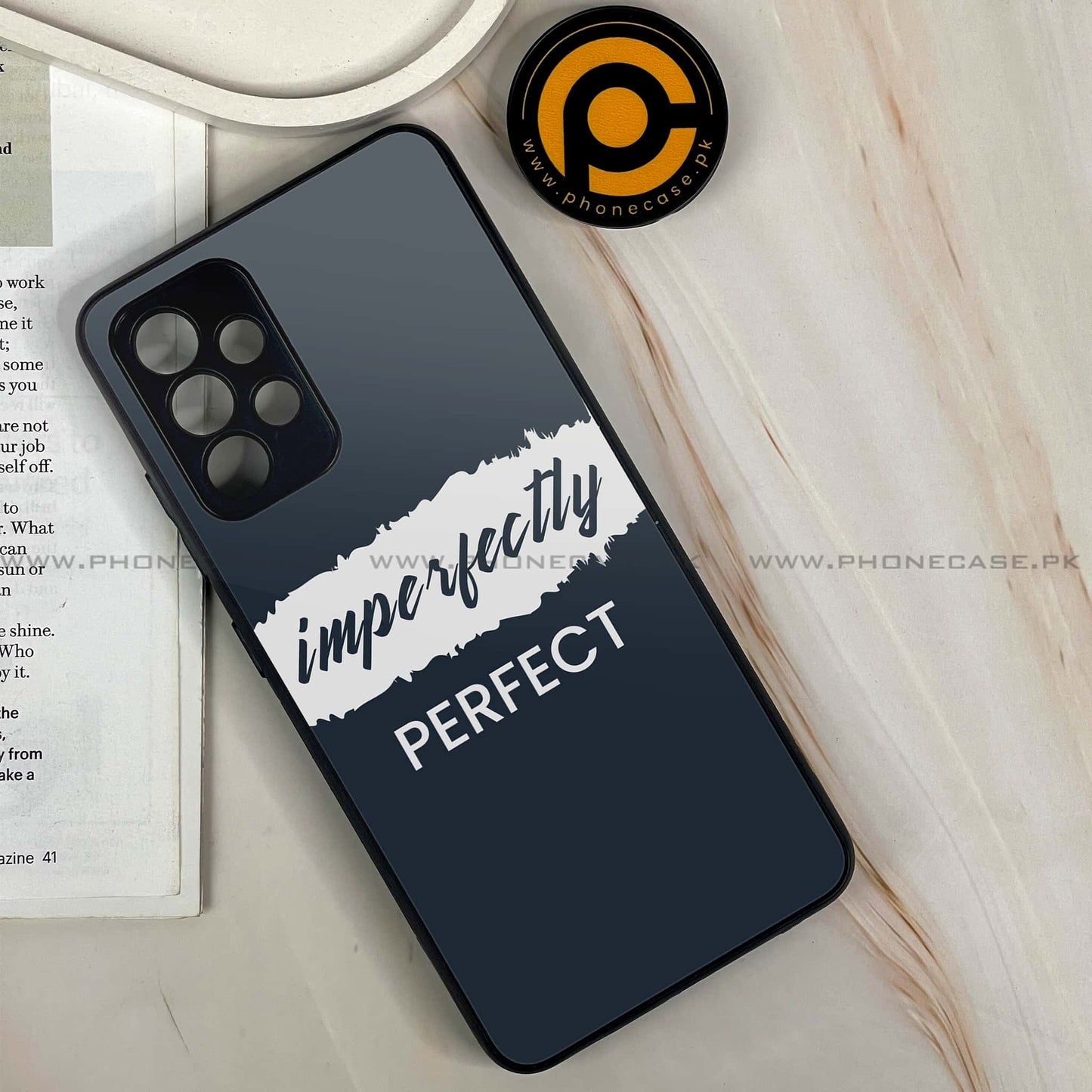 Samsung Galaxy A32 - Imperfectly - Premium Printed Glass soft Bumper shock Proof Case CS-39119 CS-39122