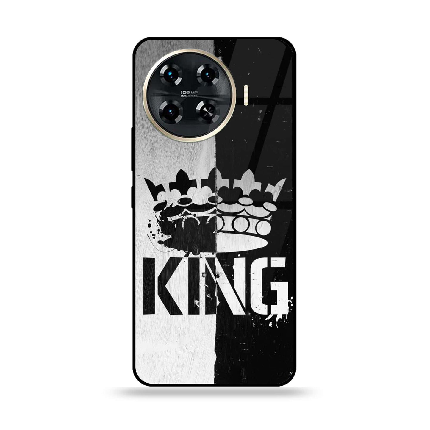 Tecno Spark 20 pro plus - King 2.0 Design 7- Premium Printed Glass soft Bumper shock Proof Case CS-37651