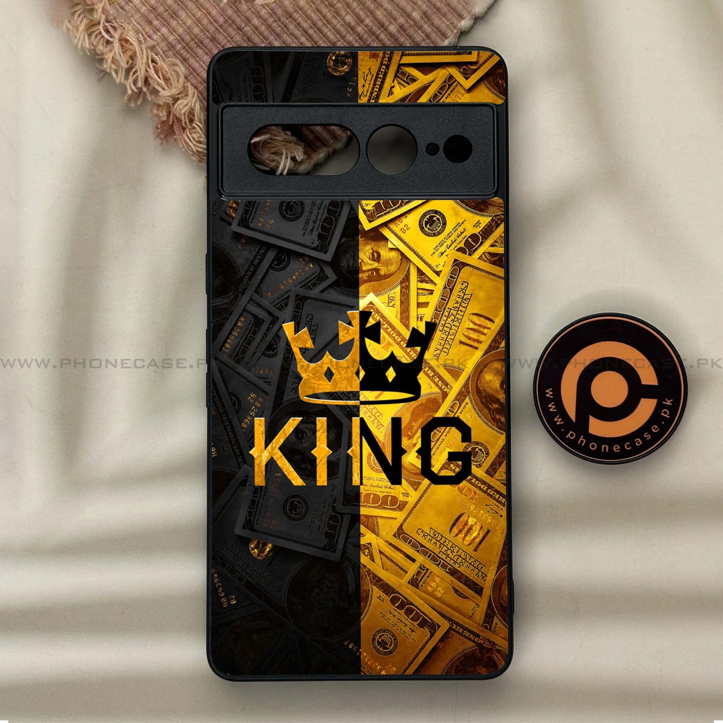 Google Pixel 7 Pro - King Design 9 - Premium Metal Printed soft Bumper Shock Proof Case CS-38781