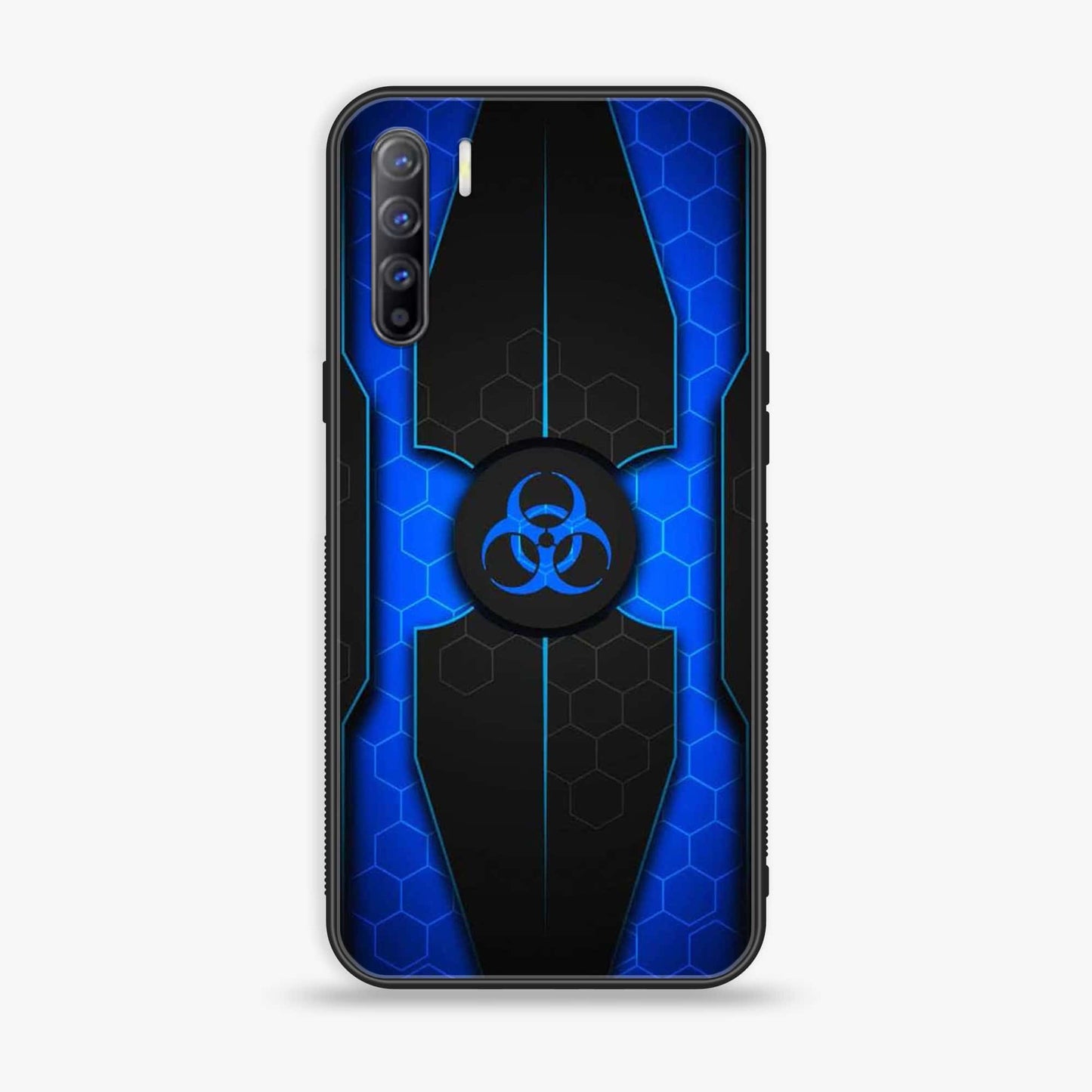 Oppo Reno 3 / OPPO A91 / F15 - Biohazard Sign Design 1 - Premium Printed Glass soft Bumper shock Proof Case CS-38995