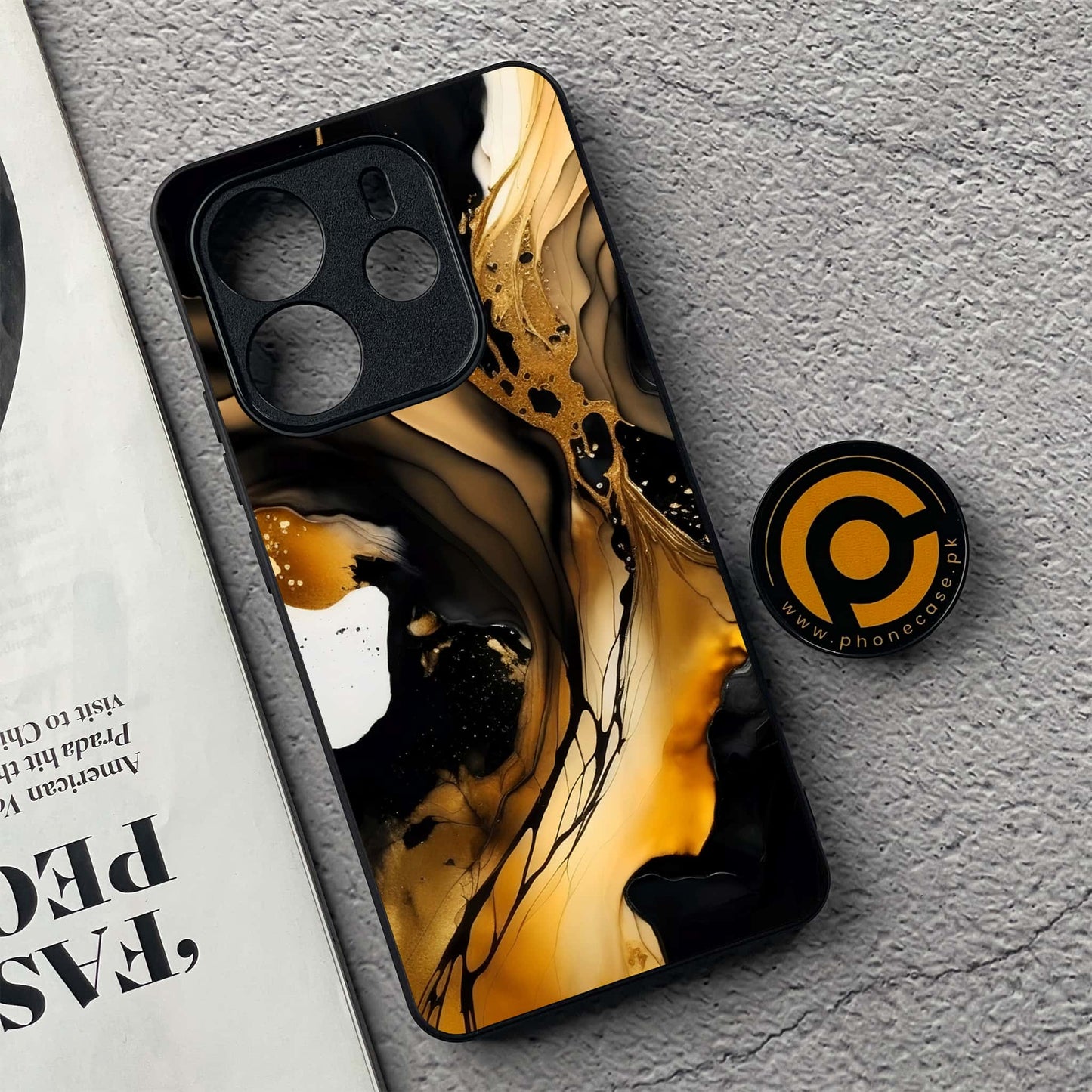 Xiaomi Redmi Note 14 - Liquid Marble 2.0 Design 1 - Premium Printed Glass soft Bumper shock Proof Case CS-39141