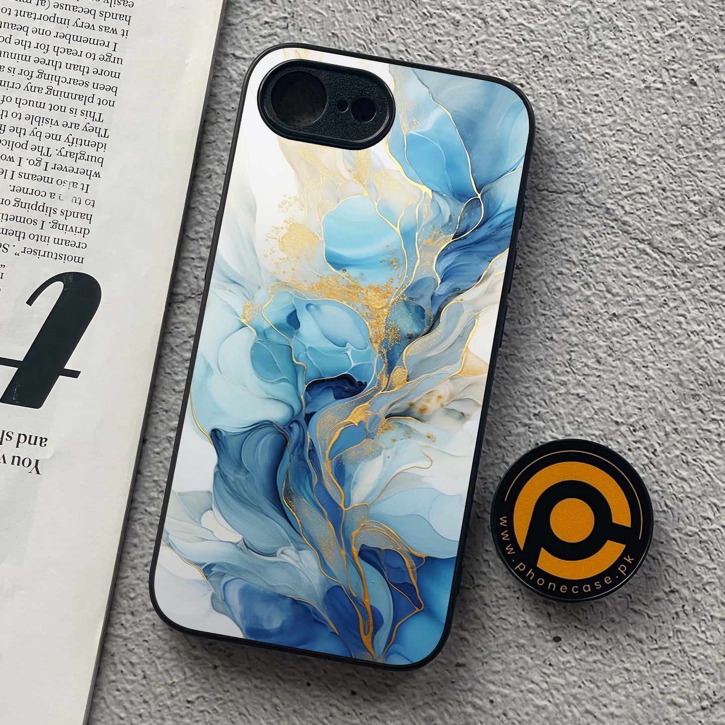 iPhone 16e - Liquid Marble 2.0 Design 1 - Premium Metal Printed soft Bumper shock Proof Case CS-38391