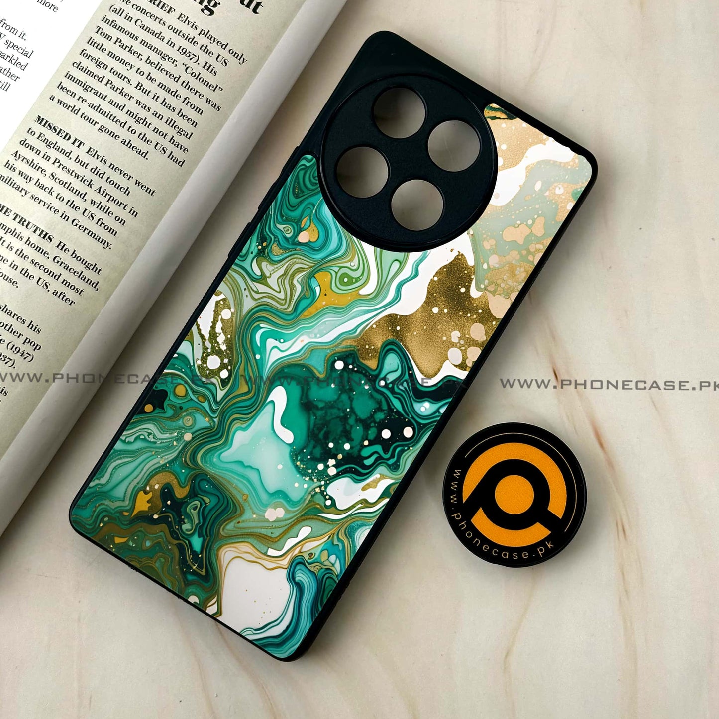 Tecno Camon 30s - Liquid Marble 2.0 Design 4 - Premium Metal Printed soft Bumper shock Proof Case CS-39067