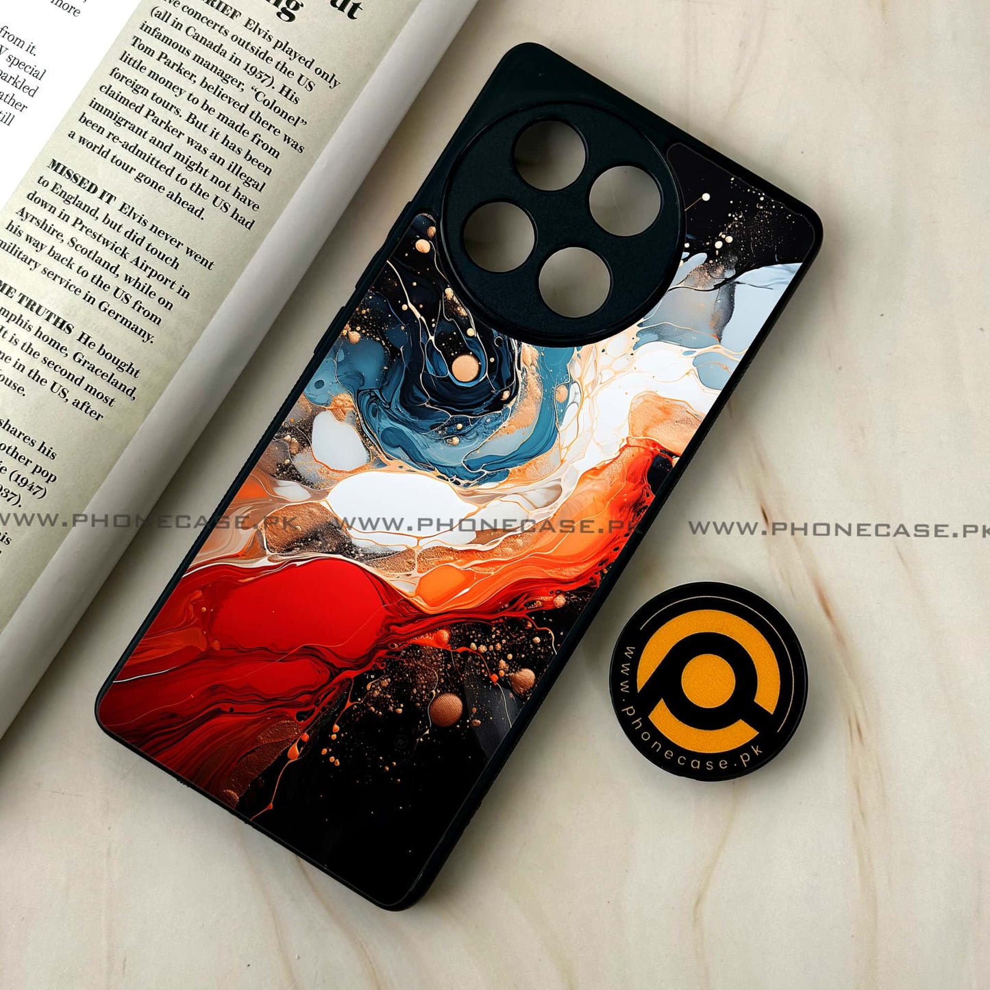 Tecno Camon 30s - Liquid Marble 2.0 Design 4 - Premium Metal Printed soft Bumper shock Proof Case CS-39067