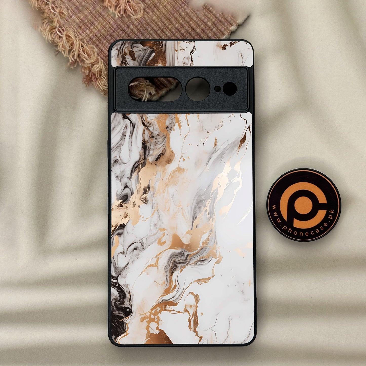 Google Pixel 7 Pro - Liquid Marble Design 1 - Premium Metal Printed soft Bumper Shock Proof Case CS-37708