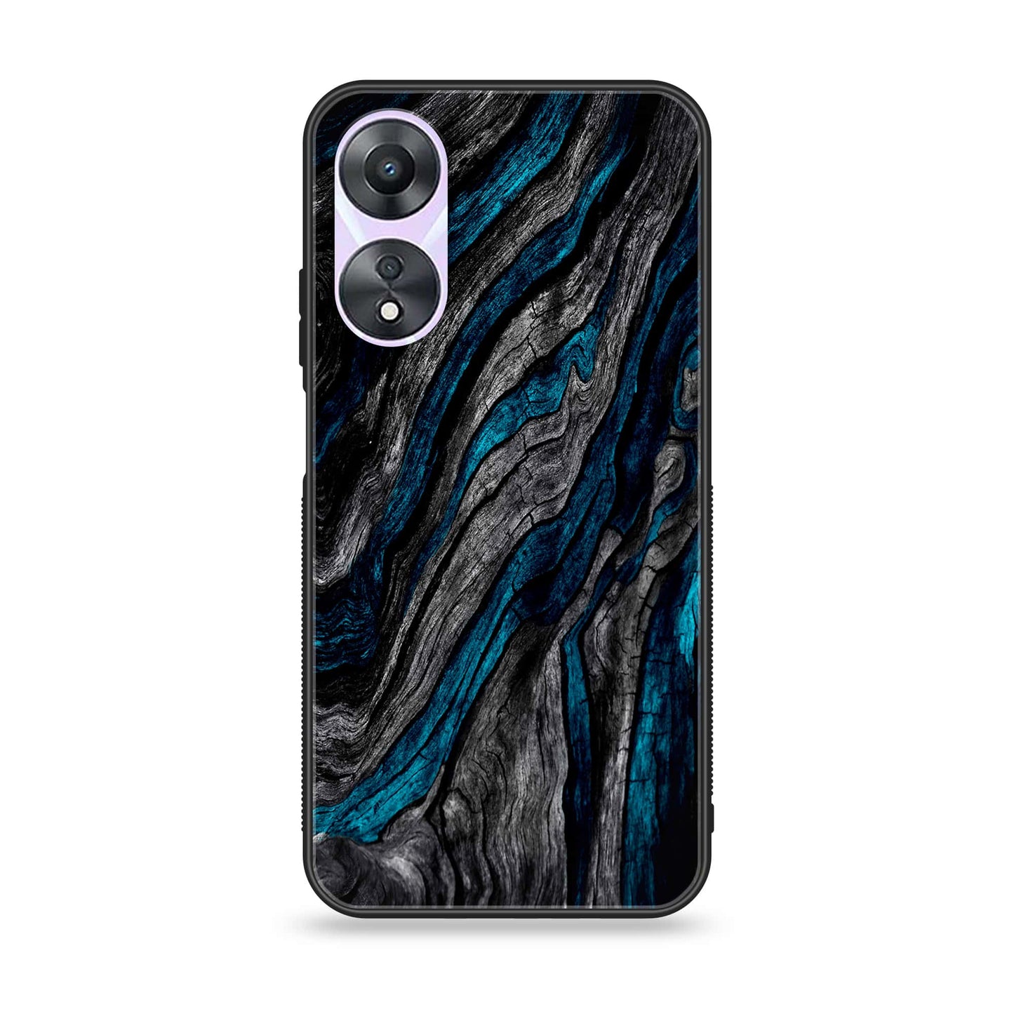 Oppo A78 4G - Liquid Marble Design 8 - Premium Printed Glass soft Bumper shock Proof Case CS-38921