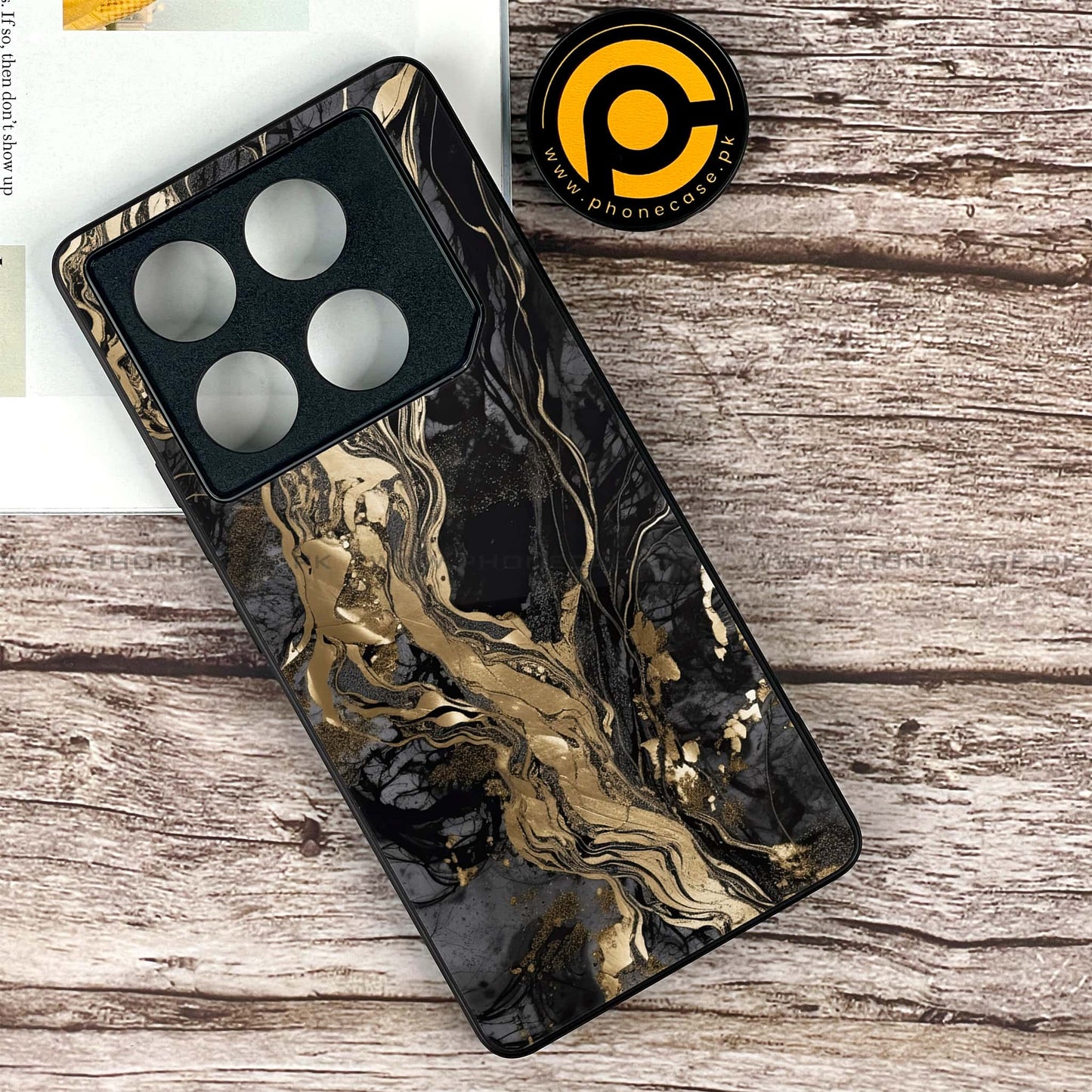 Infinix GT 20 Pro - Liquid Marble Design 9 - Premium Printed Glass soft Bumper shock Proof Case CS-38976