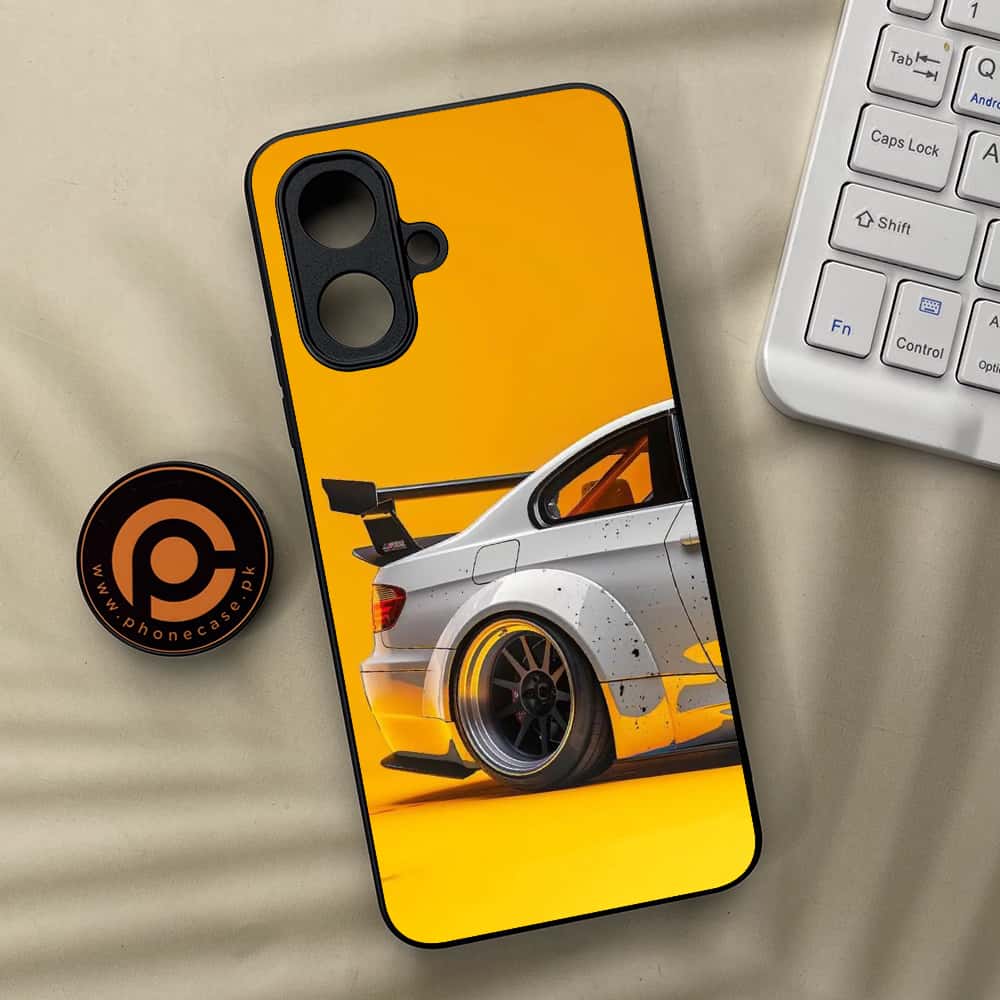 Tecno Spark Go 2 - Racing Car - Premium Metal Printed soft Bumper Shock Proof Case CS-37844