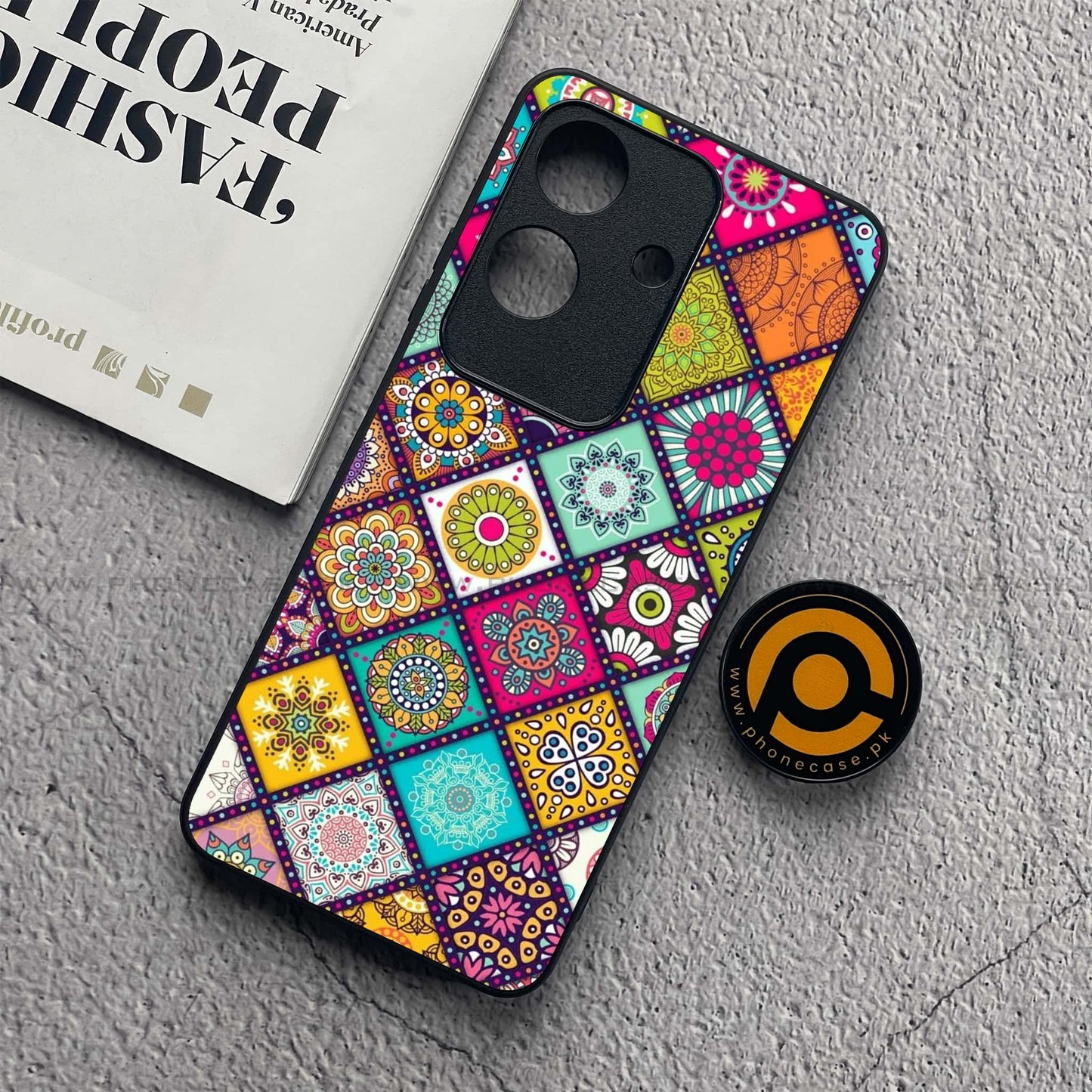 Realme Note 60x - Mandala Art Design - Premium Metal Printed soft Bumper shock Proof Case CS-37501