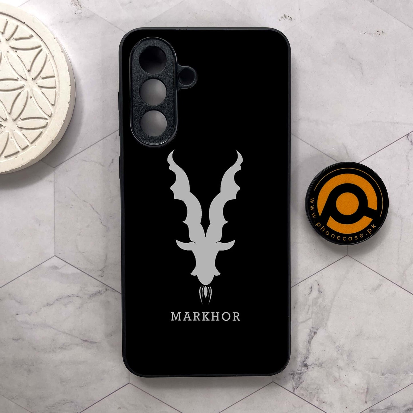 Samsung Galaxy A56 5G - Markhor Design 9 - Premium Metal Printed soft Bumper shock Proof Case CS-38496