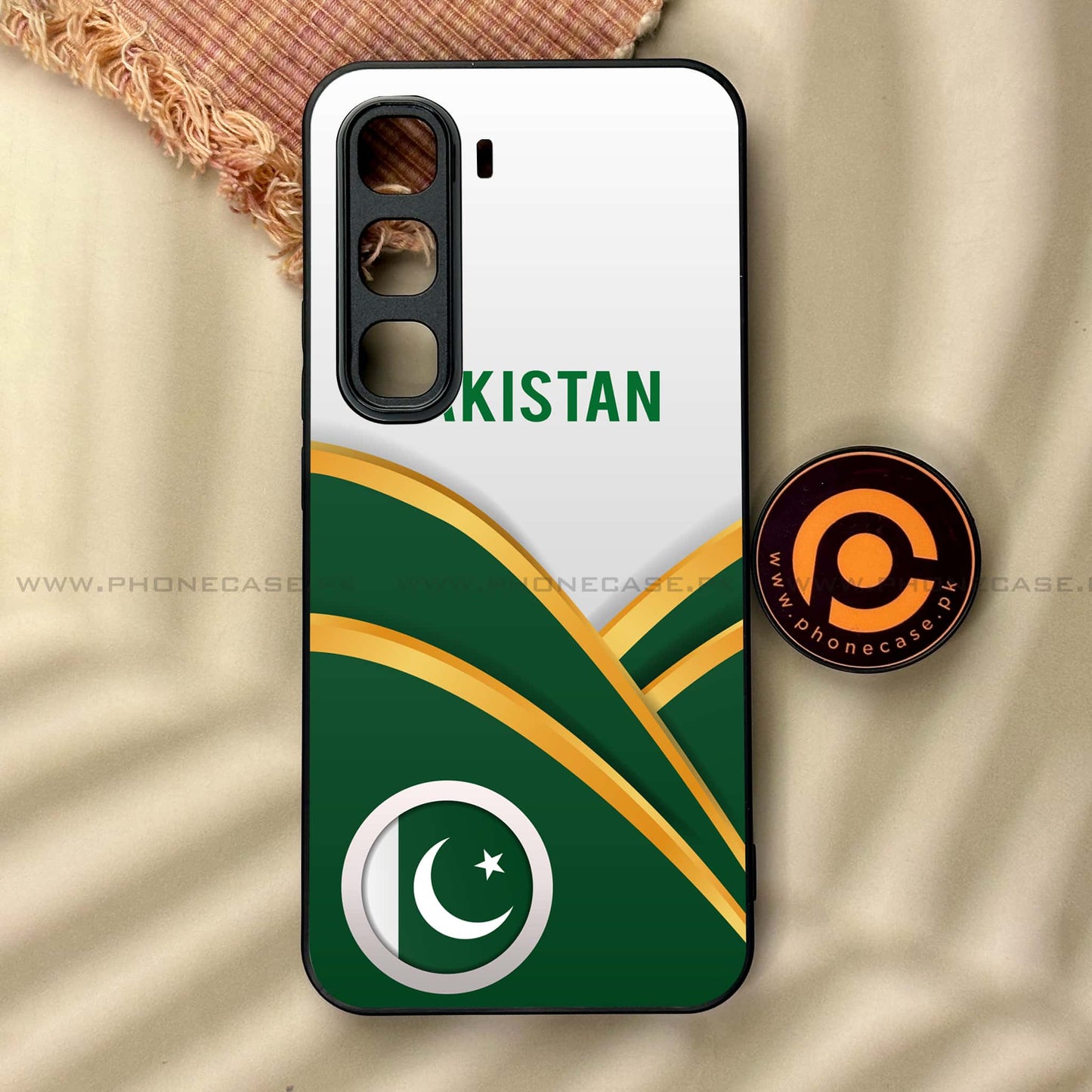 Infinix Hot 60 Pro Plus - Pakistani Flag Design 1 - Premium Metal Printed soft Bumper shock Proof Case CS-38758