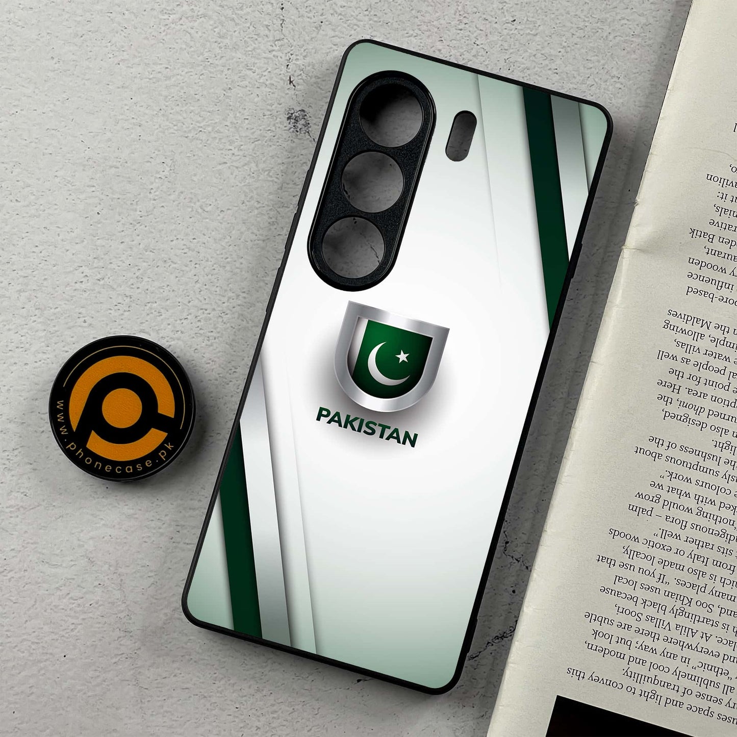Tecno Camon 40 - Pakistani Flag Design 2 - Premium Metal Printed Soft Bumper Shockproof Case CS-39134