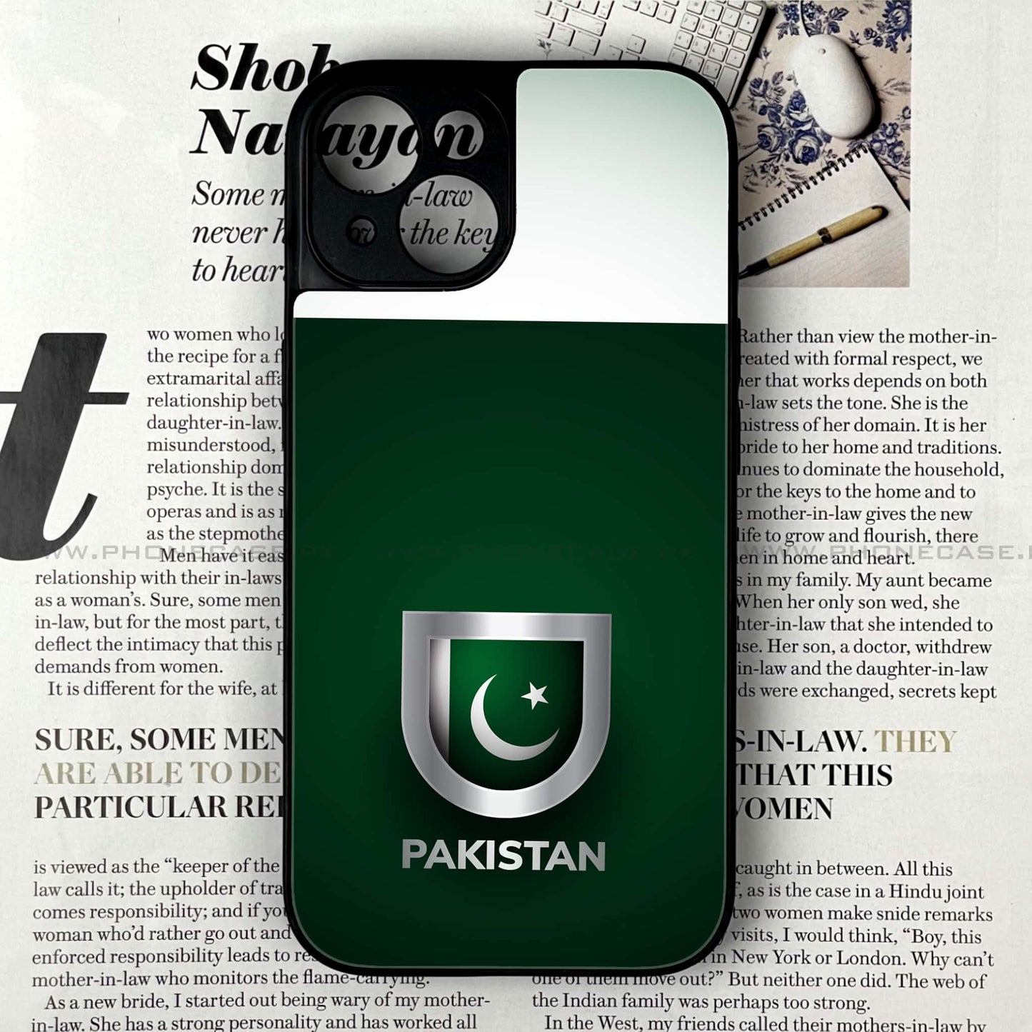 iPhone 13 - Pakistani Flag Design 4 - Premium Metal Printed soft Bumper shock Proof Case CS-37973