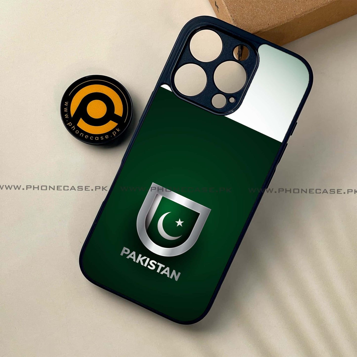iPhone 16 Pro - Pakistani Flag Design 4 - Premium Metal Printed soft Bumper shock Proof Case CS-37286