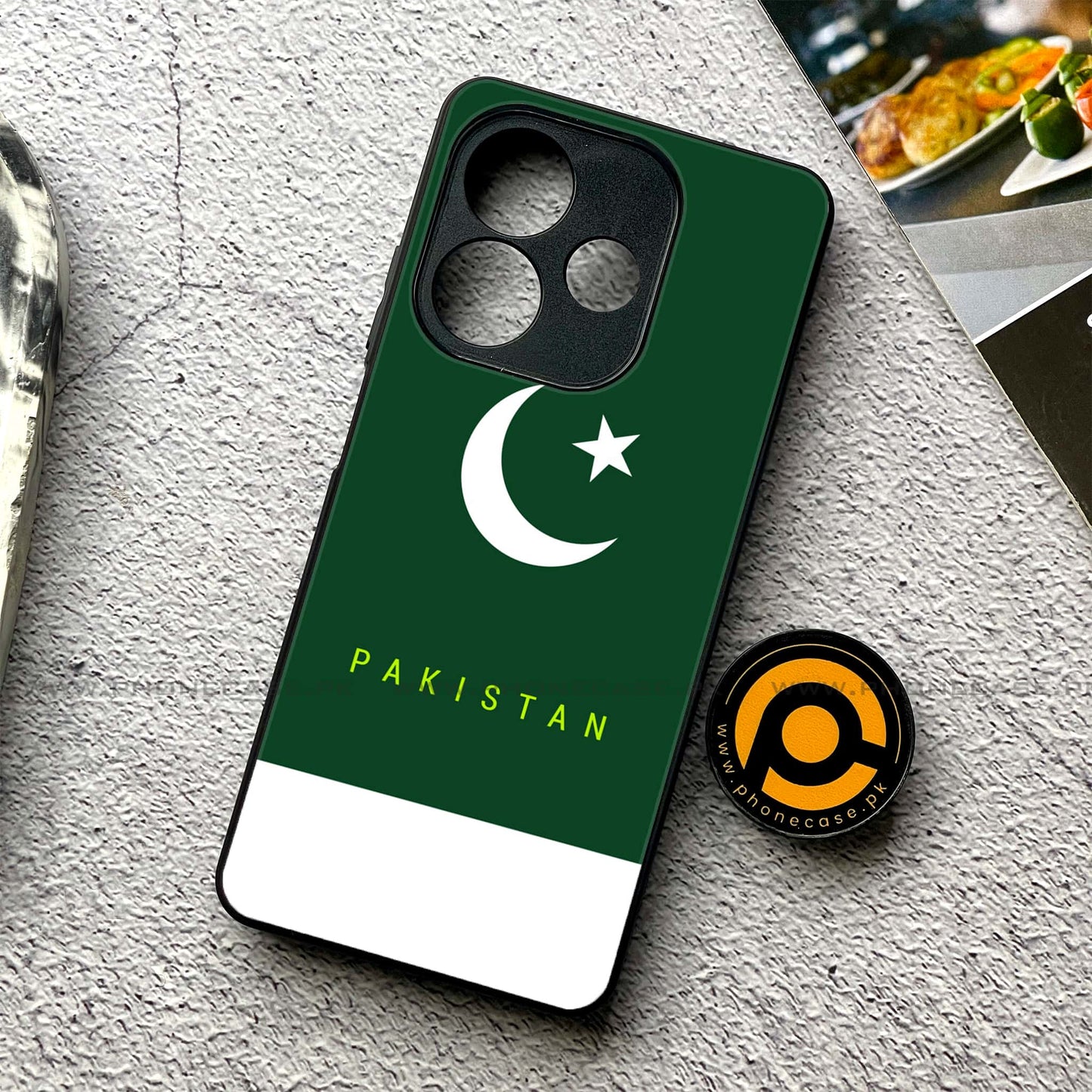 Oppo A5 Pro - Pakistani Flag Design 5 - Premium Metal Printed soft Bumper shock Proof Case CS-38247
