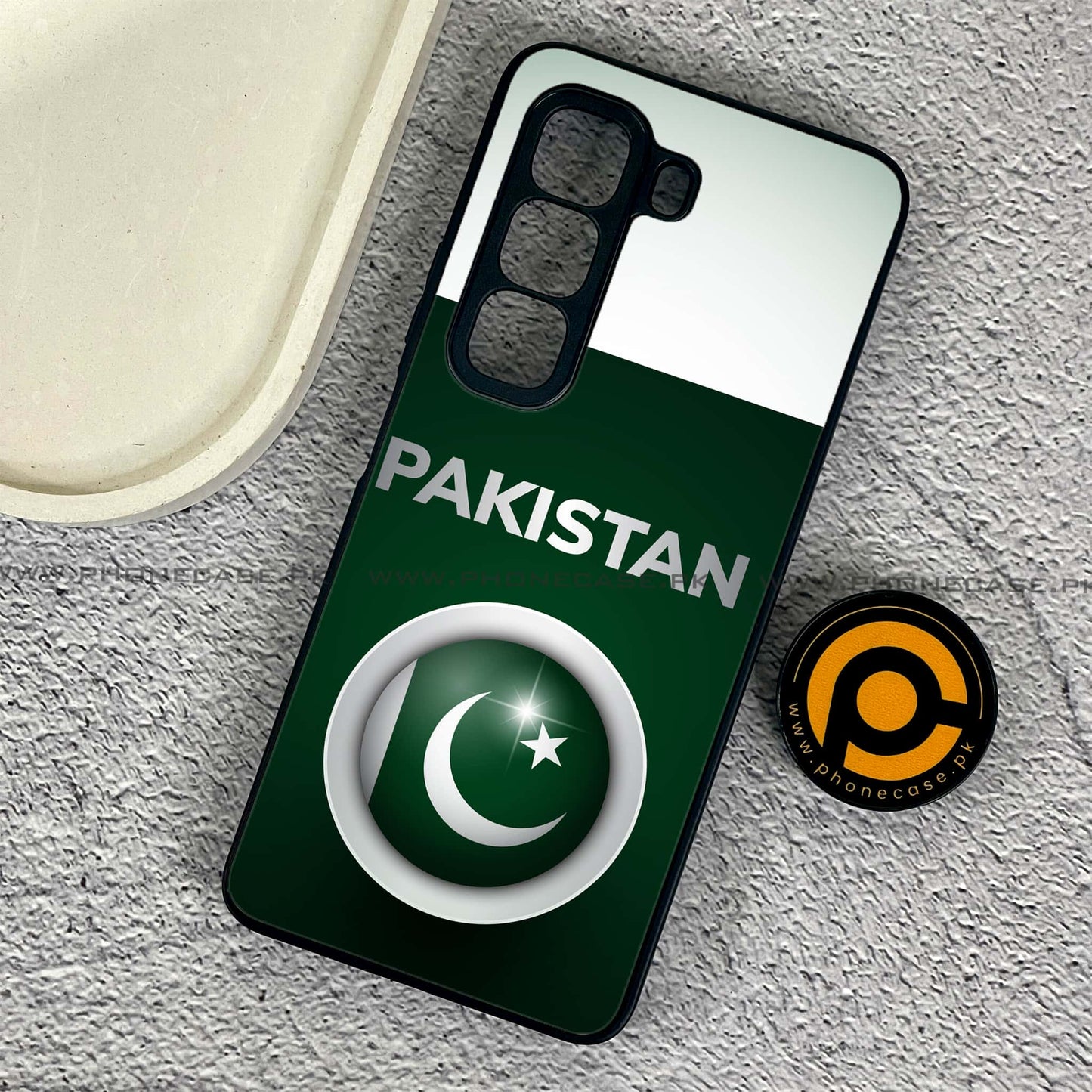Infinix Hot 50 Pro - Pakistani Flag Design 7 - Premium Metal Printed soft Bumper shock Proof Case CS-38630 CS-38968