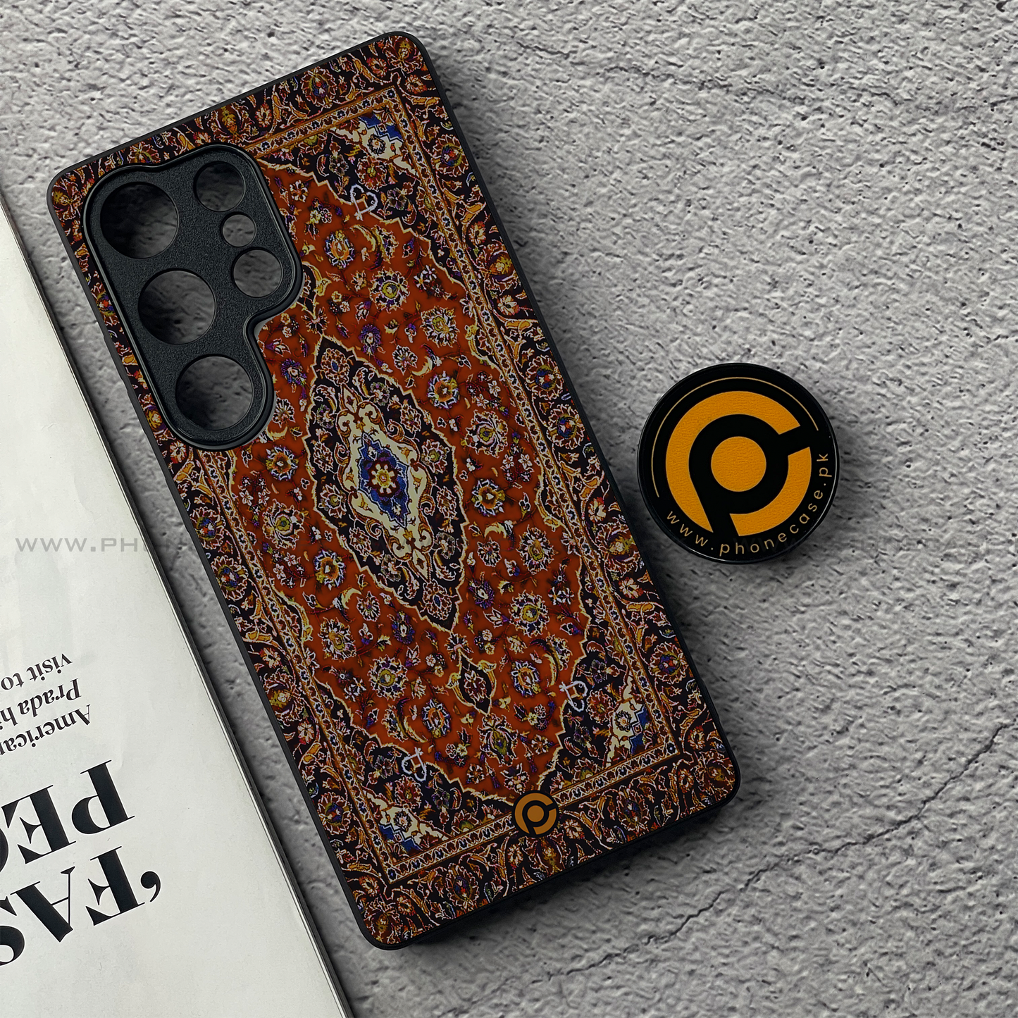 Samsung Galaxy S25 Ultra - Persian Rugs Design 2 - Premium Metal Printed soft Bumper shock Proof Case CS-37167