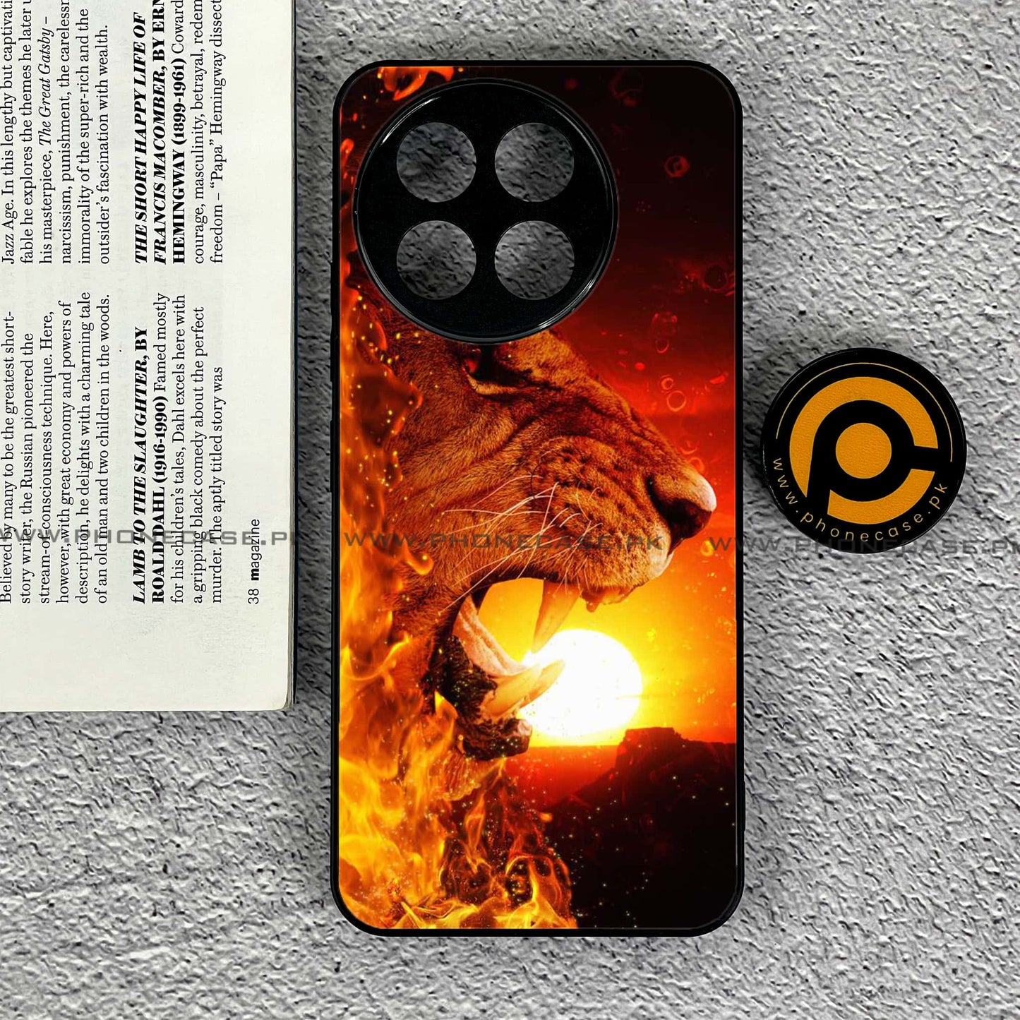 Tecno Spark 30 Pro - Tiger Design 1 - Premium Printed Glass soft Bumper shock Proof Case CS-39079