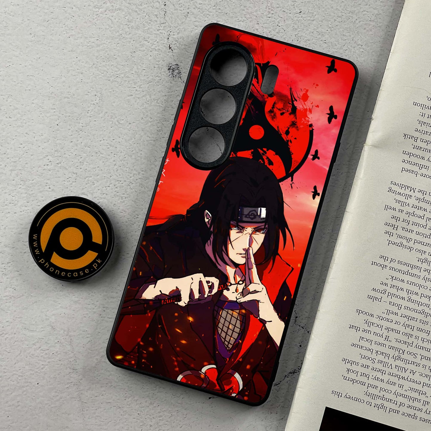 Tecno Camon 40 Pro - Uchiha Itachi - Premium Metal Printed Soft Bumper Shockproof Case CS-37407
