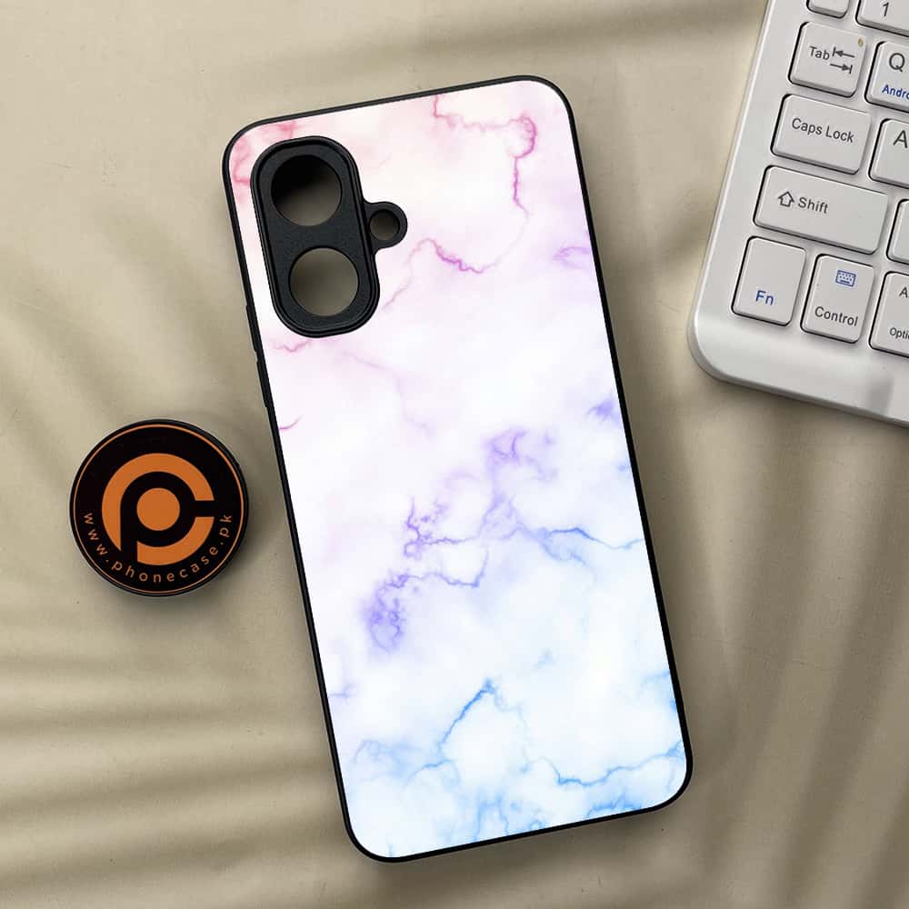 Infinix Smart 10 - White Marble Design 2 - Premium Metal Printed soft Bumper Shock Proof Case CS-37456