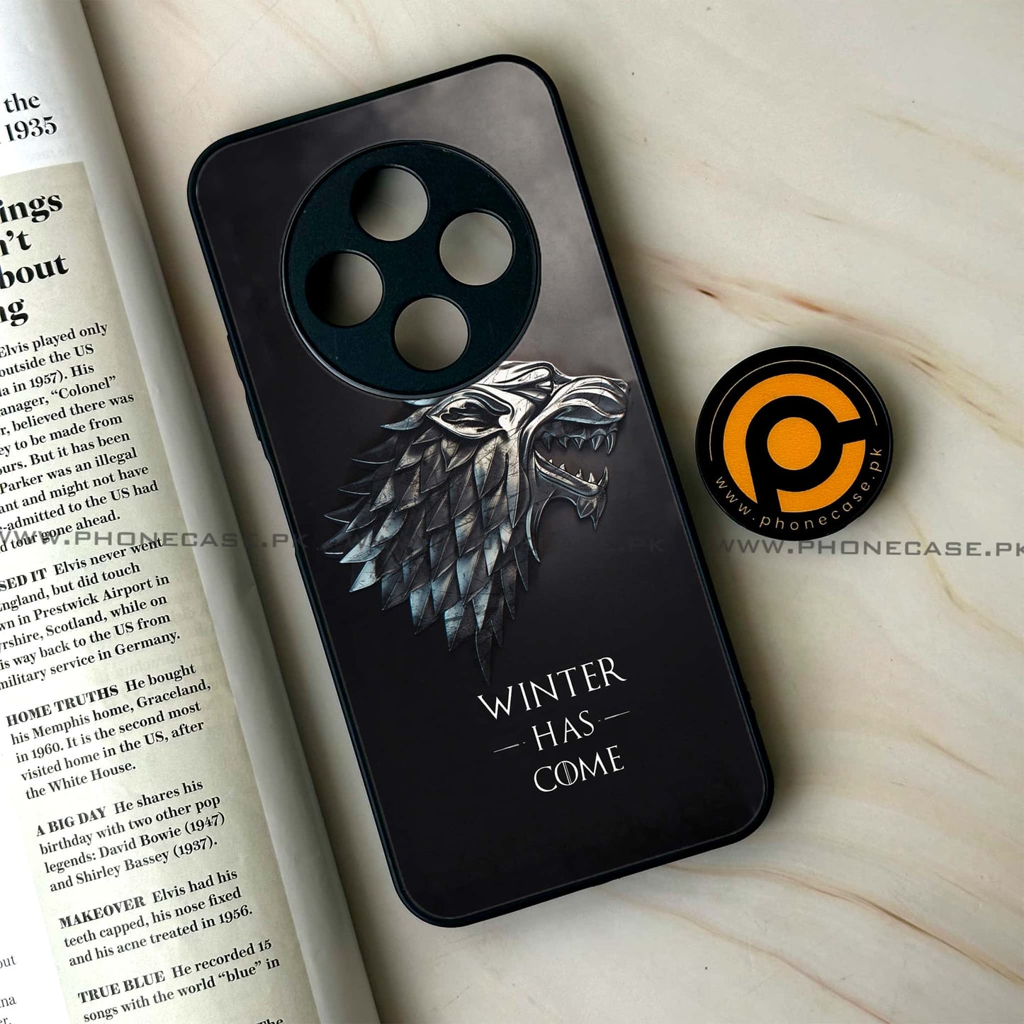 Tecno Spark 30C - Winter Has Come GOT - Premium Printed Glass soft Bumper Shock Proof Case CS-38416