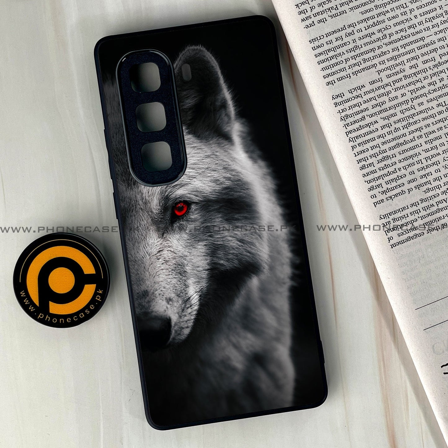 Infinix Hot 50 Pro Plus - Wolf Design 10 - Premium Metal Printed soft Bumper shock Proof Case CS-37462