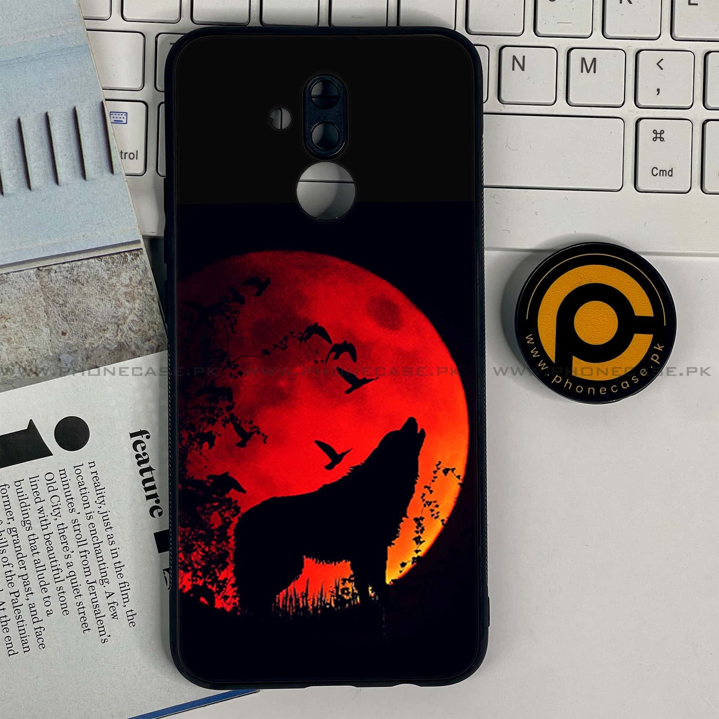 Huawei Mate 20 Lite - Wolf Design 1 - Premium Printed Glass soft Bumper shock Proof Case CS-38350